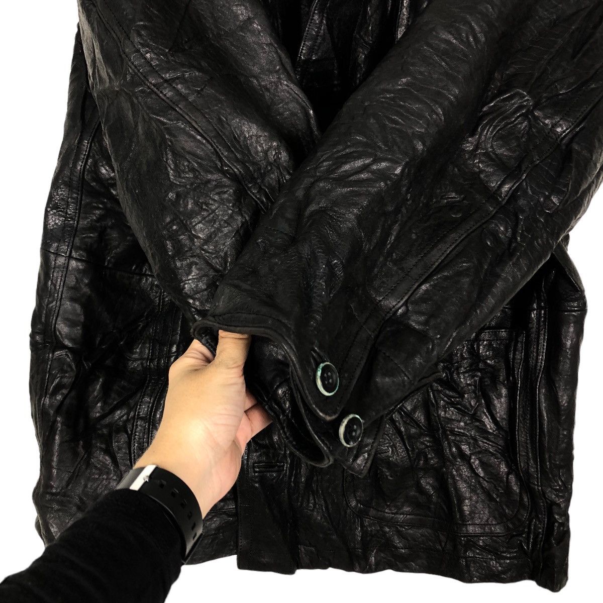 Japanese Brand 🔥Vtg Biker Leather Jacket Jun Men Issey Miyake Japan Made Size US M / EU 48-50 / 2 - 11 Thumbnail
