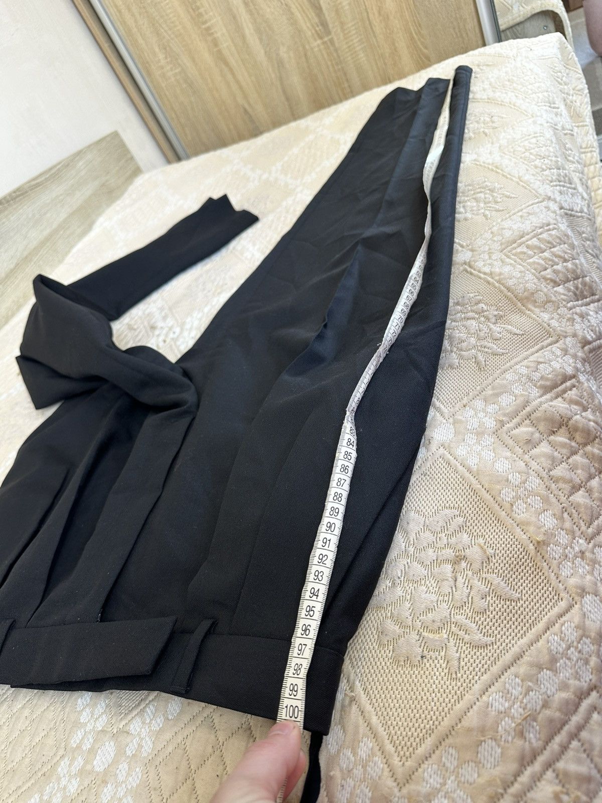 Celine 🔥 Celine Paris Black Mohair Wool Trousers 48 IT Pants Men Size 48R - 19 Thumbnail
