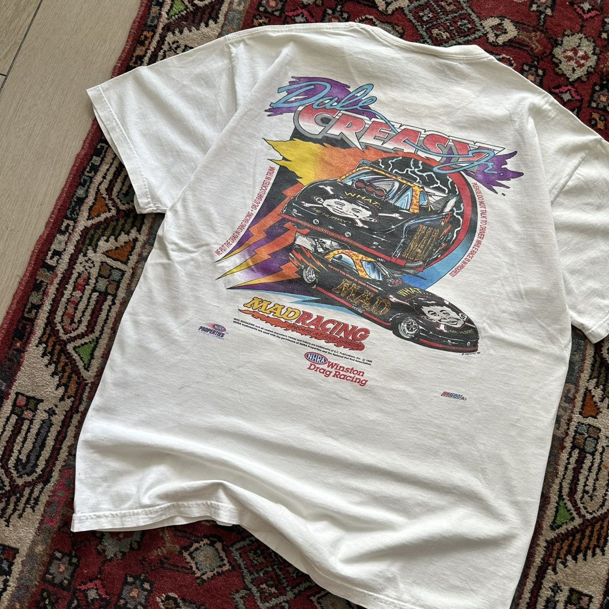 Vintage 1999 MAD Magazine x NASCAR Student Driver Graphic Tee Size US L / EU 52-54 / 3 - 7 Thumbnail