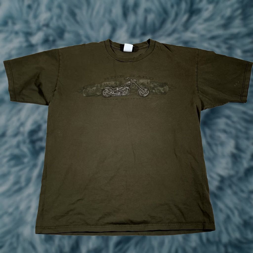 Olive VINTAGE ODM Ride Hard Custom Motorcycles Tshirt XL Olive Grunge Skater Mens XL Green Grunge 90s Size US XL / EU 56 / 4 - 1 Thumbnail