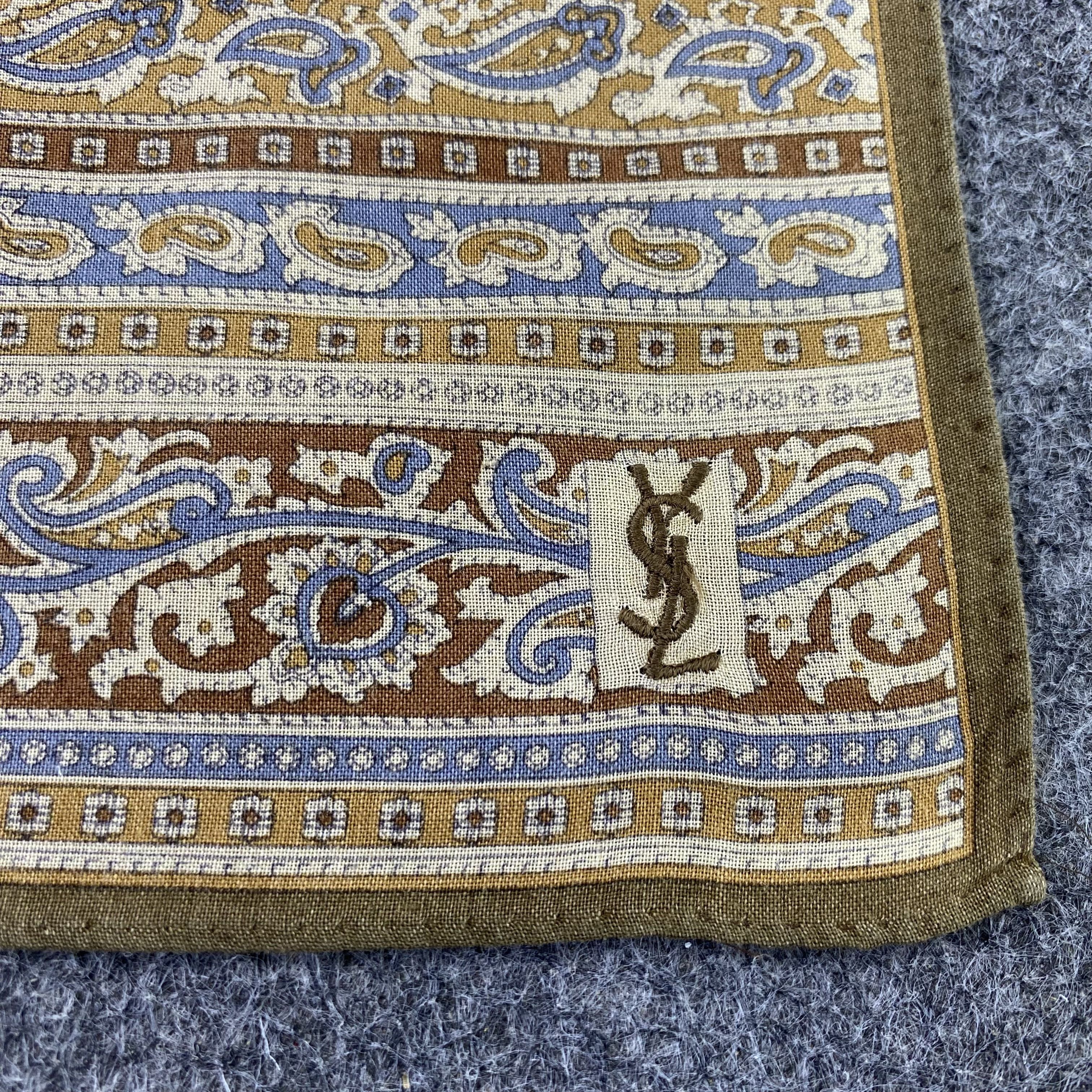 Yves Saint Laurent YSL Handkerchief Neckerchief Bandana-B1887 Size ONE SIZE - 7 Thumbnail