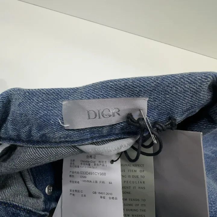 Dior Dior Dior Logo Print Long Sleeve Denim Jacket 0079-2507 Size US L / EU 52-54 / 3 - 8 Thumbnail