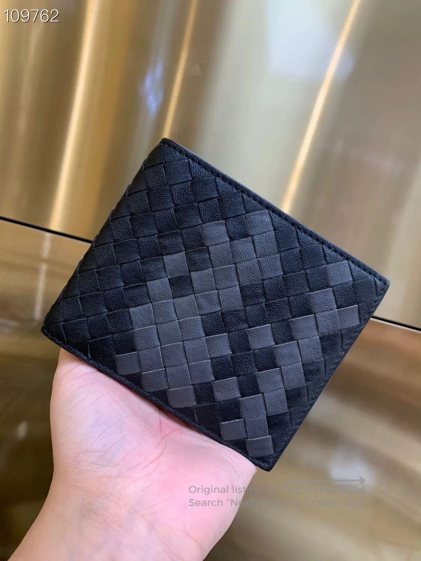 Bottega Veneta BV Men's Woven Fold Wallet. Size ONE SIZE - 1 Thumbnail