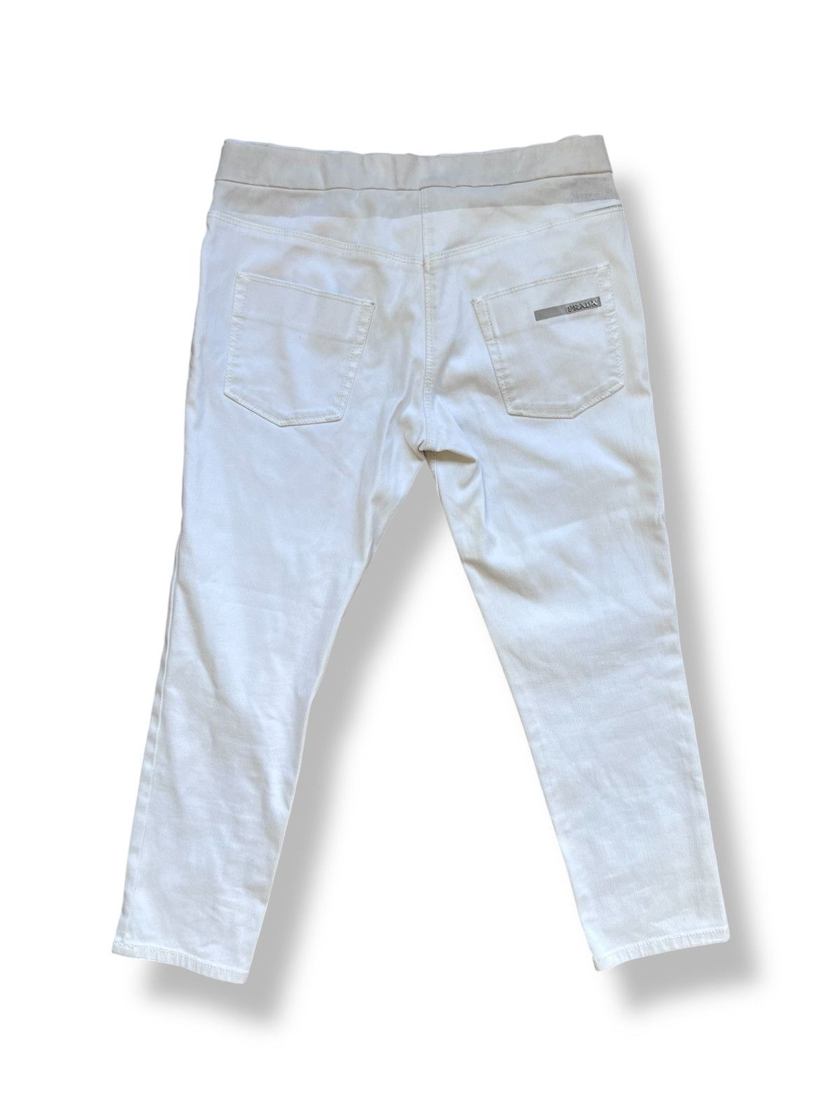 Prada Vintage Prada Straight Fit Classic Pants Women’s White Sz 26 Size 24" / US 00 / IT 34 - 2 Thumbnail