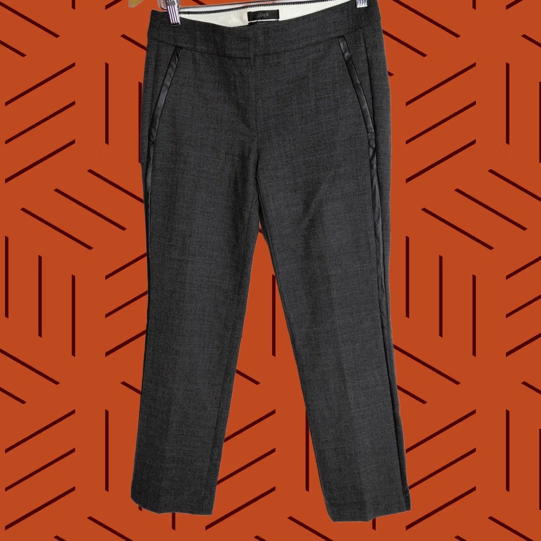J.Crew J.CREW Campbell Wool Blend Pants Gray Women Solid Slim Size 00 Dress Pants Workwear Straight 00 Wool Blend ZIP Closure Size 24" / US 00 / IT 34 - 1 Thumbnail