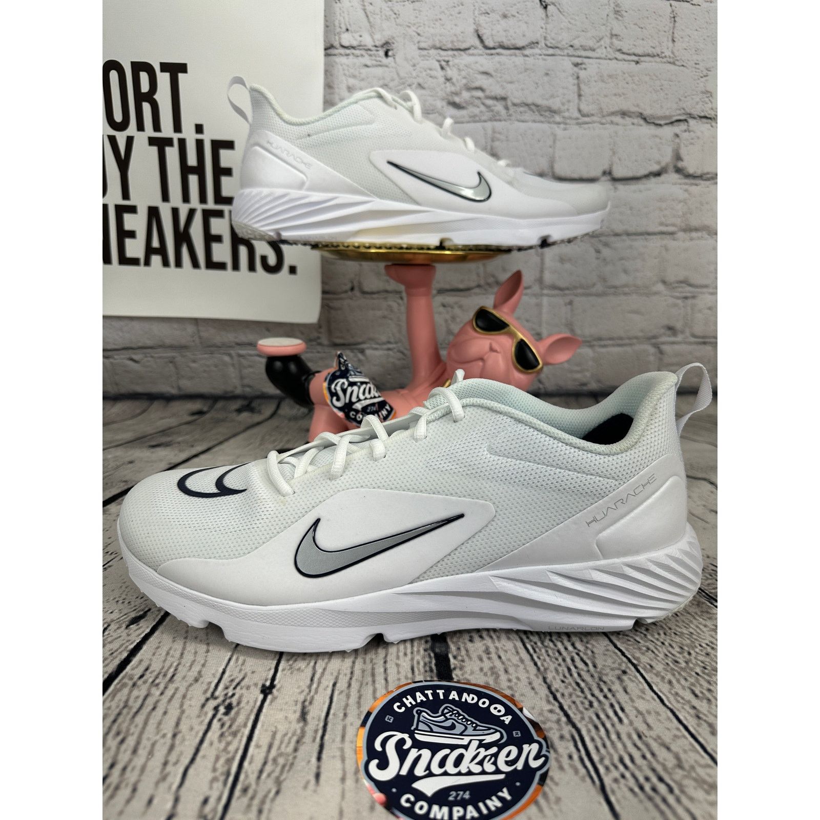 Nike Nike Alpha Huarache 8 Pro Turf Mens 12 White Lacrosse Cleats Size US 12 / EU 45 - 1 Thumbnail