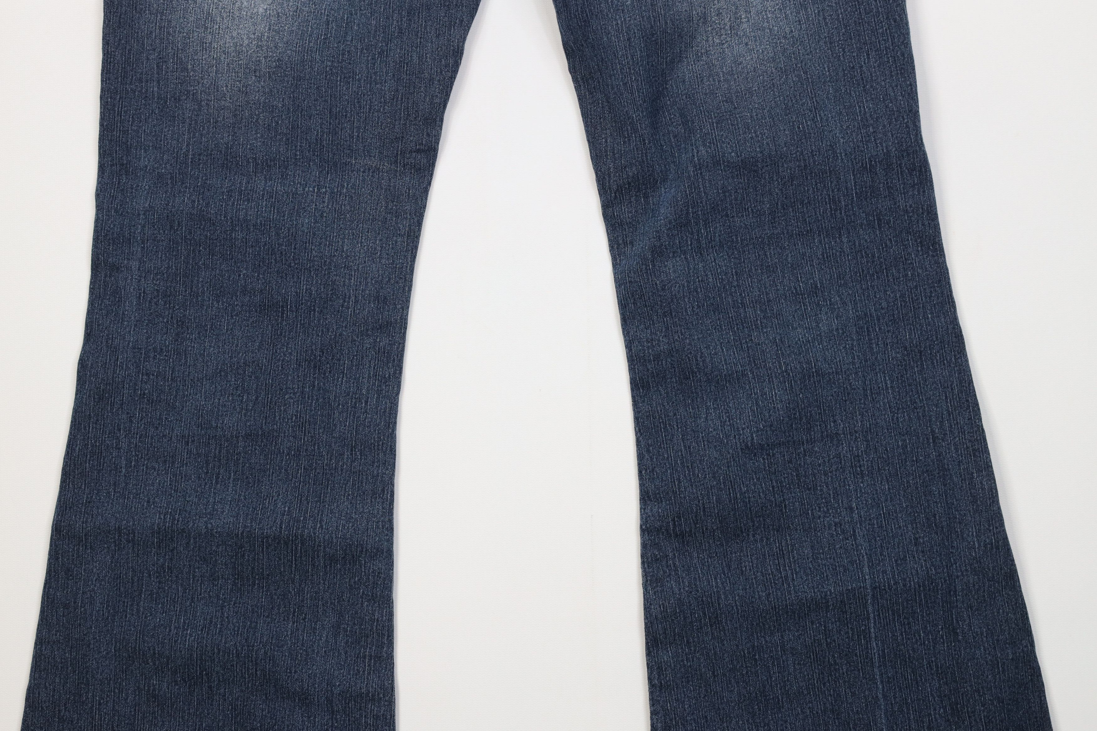 Vintage Vintage 90s Y2K Babydoll Thick Stitch Flared Wide Leg Jeans Size 30" / US 8 / IT 44 - 11 Thumbnail