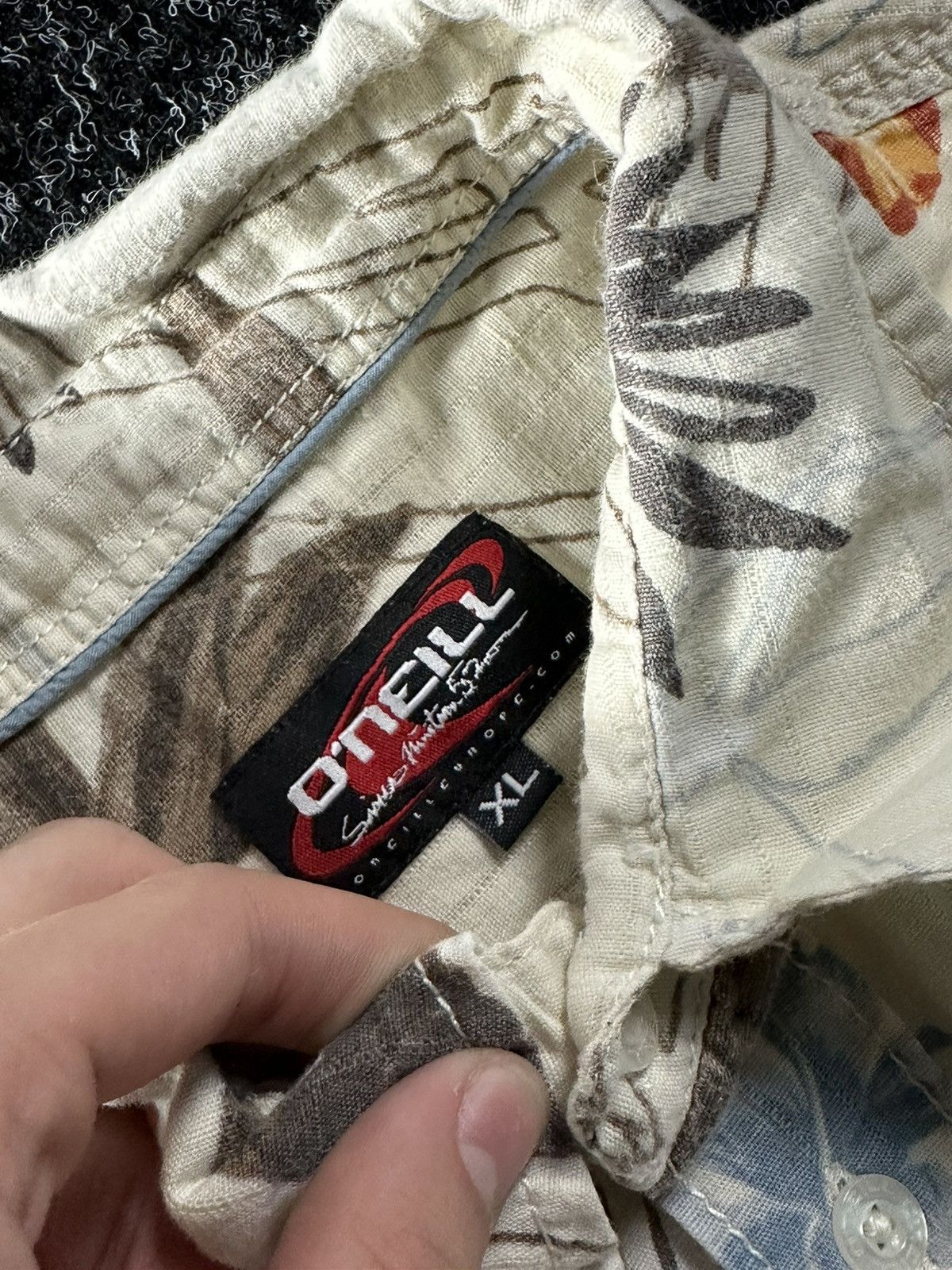 O'Neill × Vintage 🚨Vintage Y2K ONEILL SURF RARE OVERPRINT Button-up Shirt Size US XL / EU 56 / 4 - 6 Thumbnail