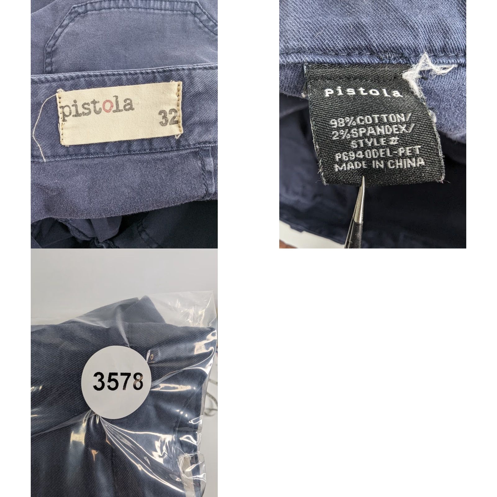 Pistola PISTOLA Jogger Pants Navy Dustin Ankle Size 32 Zippered Cuffs Womens Pant Size 24" / US 00 / IT 34 - 8 Thumbnail