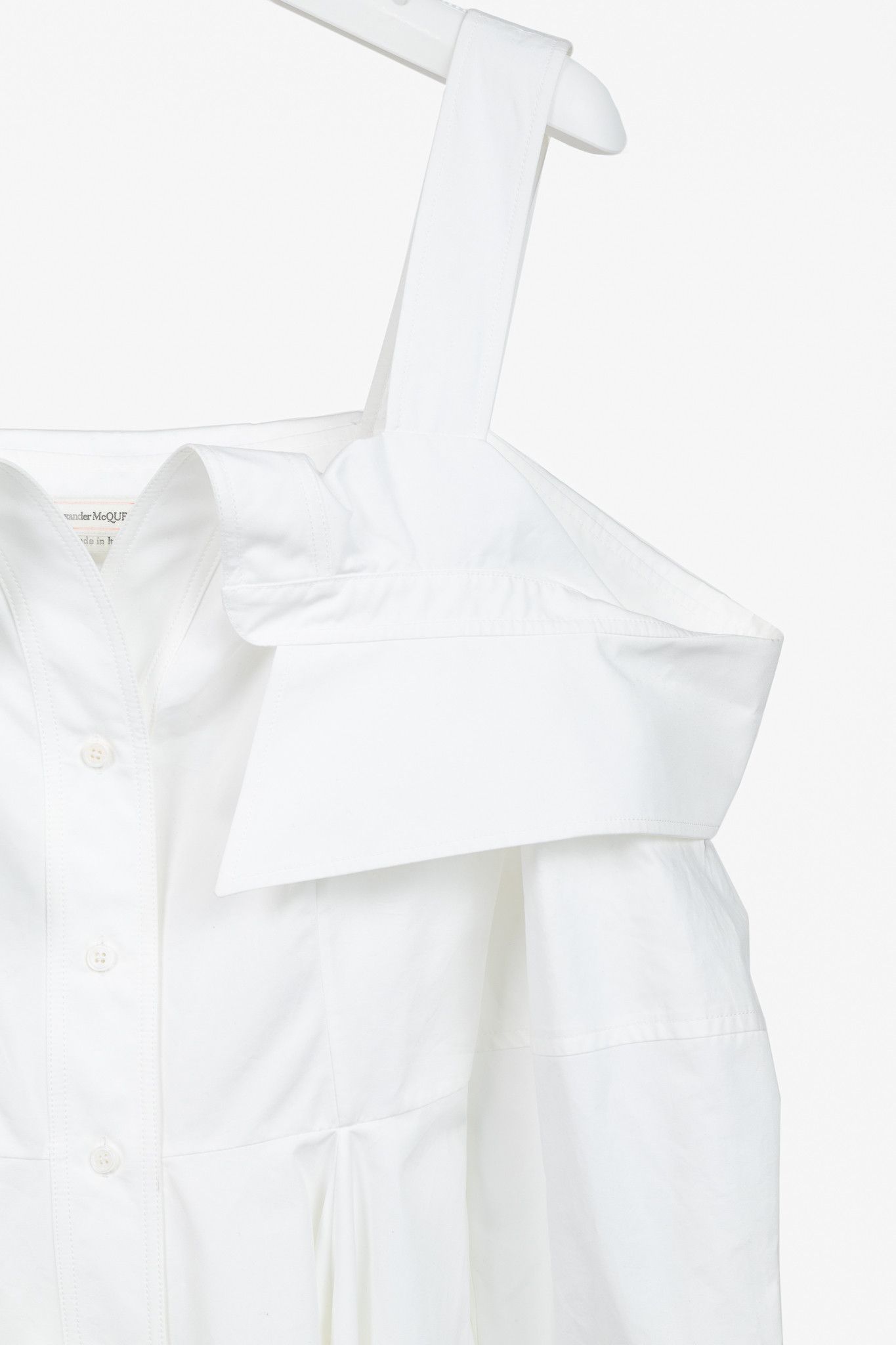 Alexander McQueen Alexander McQueen White Deconstructed Buttoned Peplum Shirt Size M / US 6-8 / IT 42-44 - 6 Thumbnail