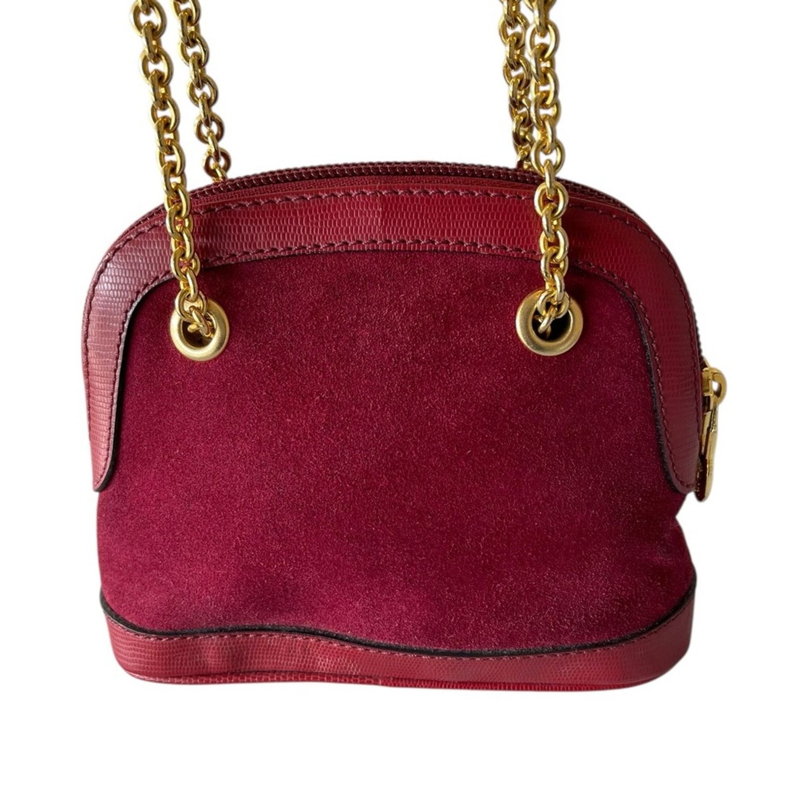 Celine Céline Red and Gold Leather Pochette Shoulder Bag Golden Size ONE SIZE - 5 Thumbnail