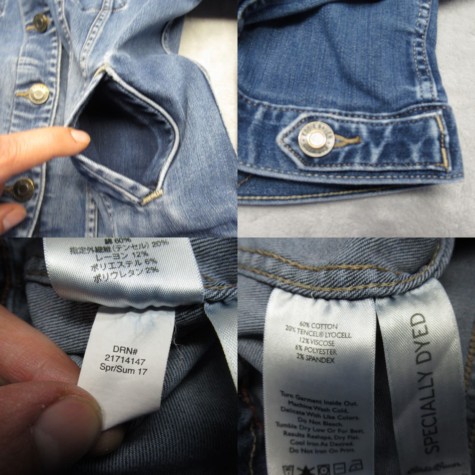 Eddie Bauer Eddie Bauer Denim Jacket Womens Small Blue Button Front Waist Tab Pockets Size S / US 4 / IT 40 - 8 Thumbnail
