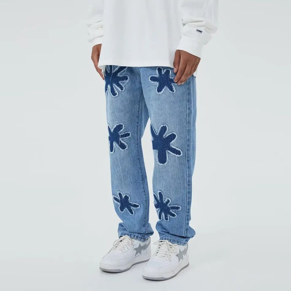 Japanese Brand Retro loose hip-hop straight leg jeans Size US 30 / EU 46 - 4 Thumbnail