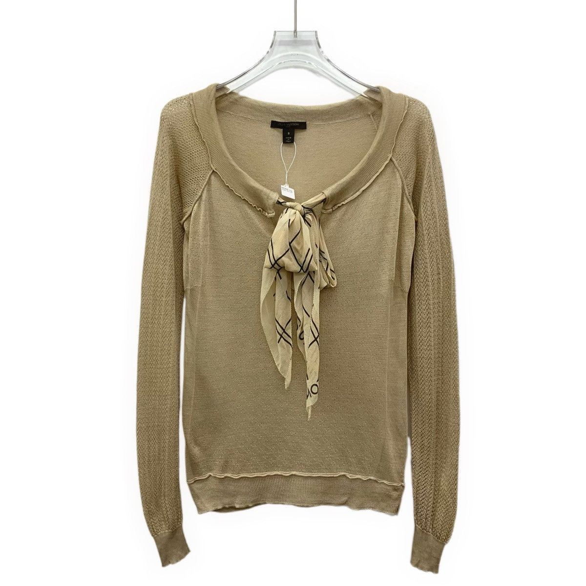 Louis Vuitton Louis Vuitton Scarf Detail Long Sleeve Knit Sweater K26WX Size S / US 4 / IT 40 - 1 Thumbnail