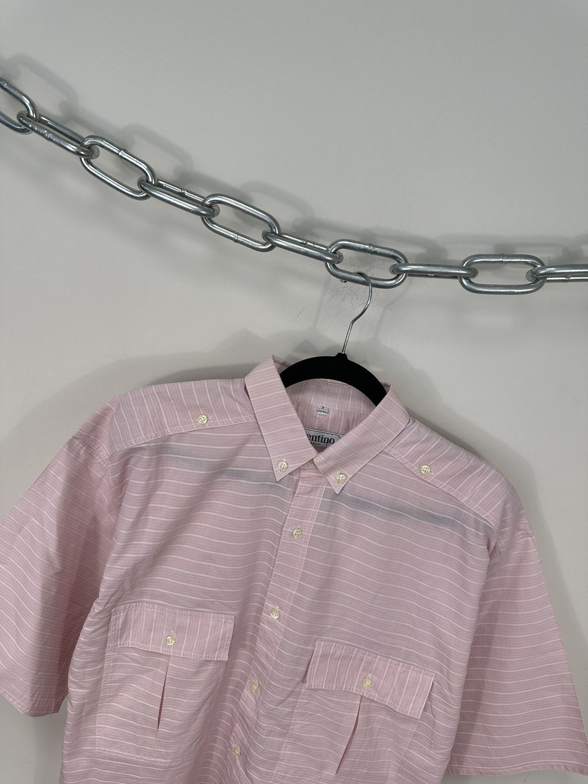 Valentino Vintage Valentino Striped Pink Pockets Luxury Shirt Size US M / EU 48-50 / 2 - 4 Thumbnail