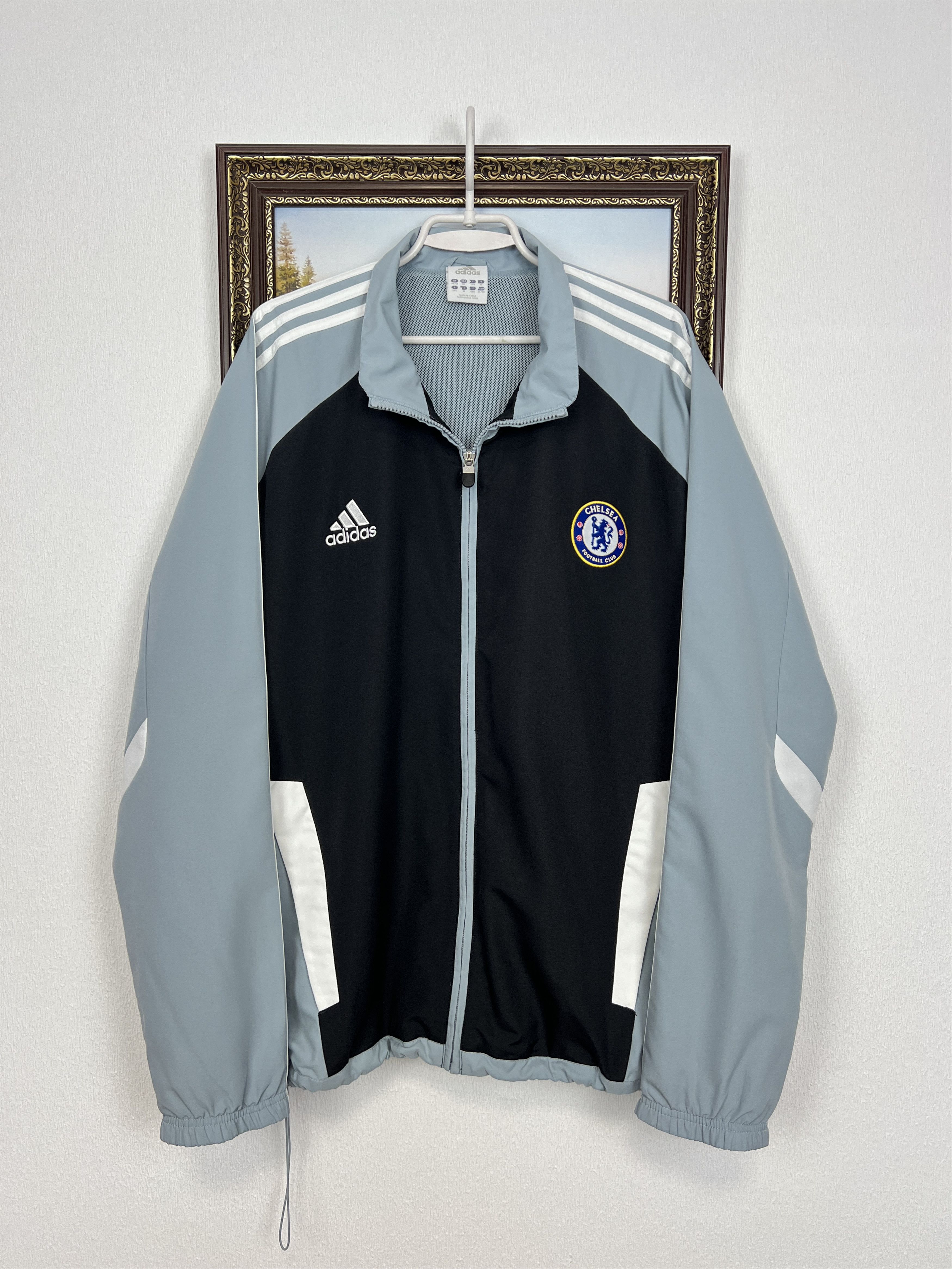 Adidas Vintage Adidas Chelsea Football Jacket Soccer Train Zip Size US XL / EU 56 / 4 - 1 Thumbnail