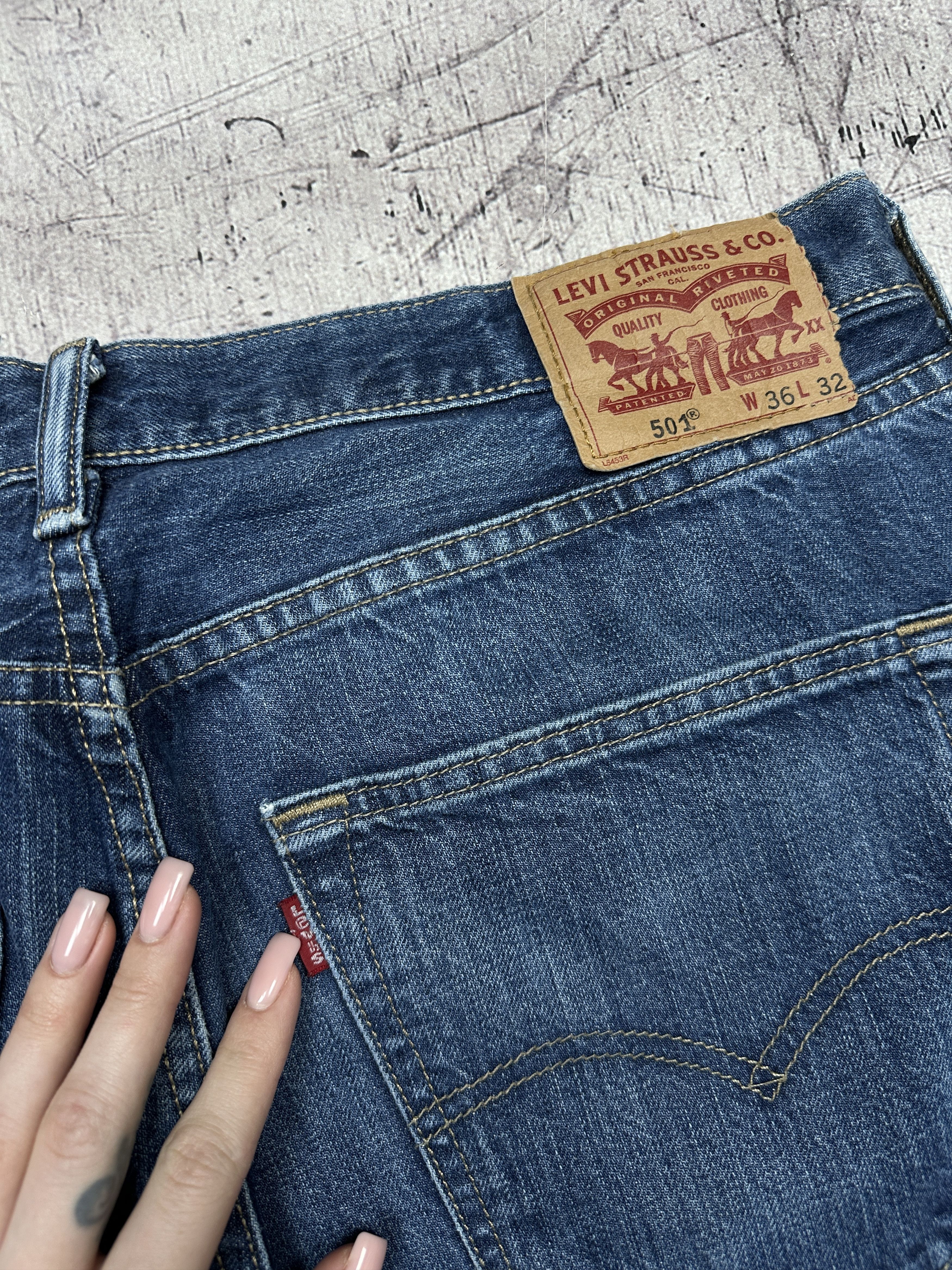 Levi's Levi's 501 Mens Denim Pants Jeans Size 36 x 32 Size US 36 / EU 52 - 3 Thumbnail