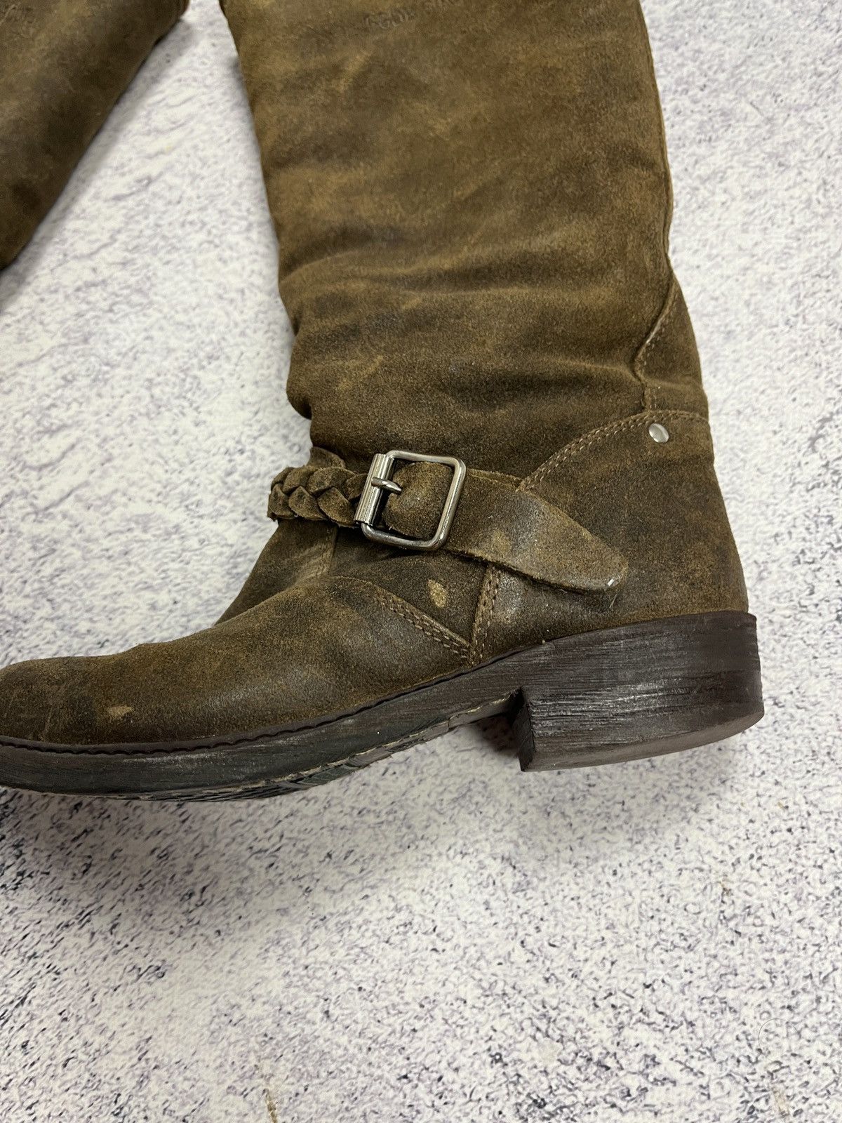 Golden Goose Golden Goose DB Brown Suede Racing Biker Moto Boots Rare Y2K Size US 7 / IT 37 - 7 Thumbnail