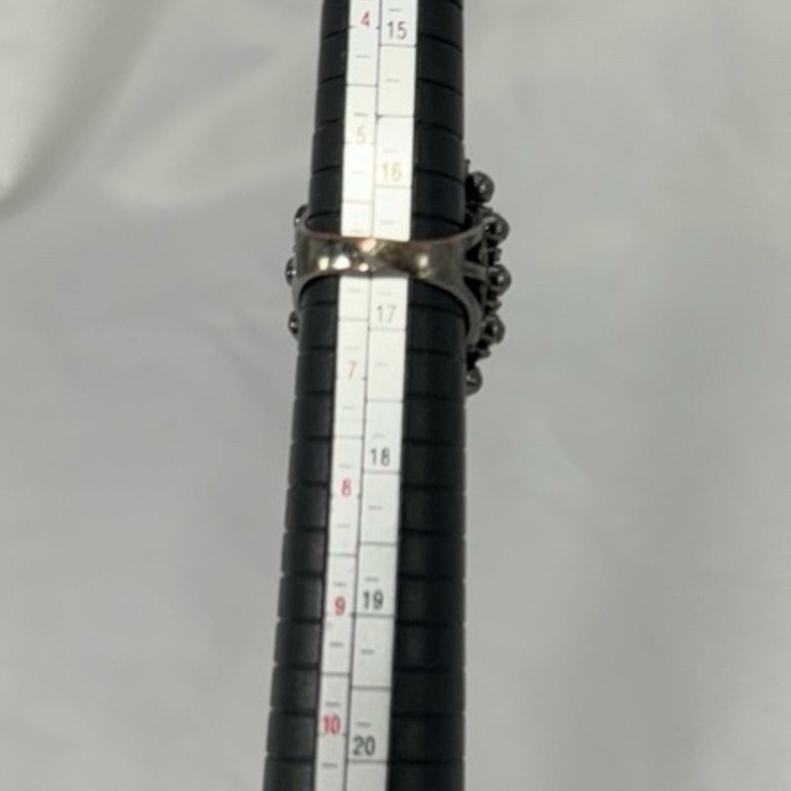NBDN Nobrandedon VTG style black metal finish crystal ring Size ONE SIZE - 6 Thumbnail