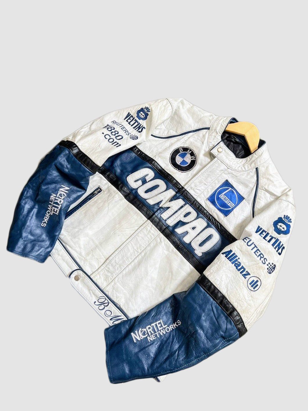 Vintage BMW 🔥💀 90s Racing Leather Jacket Rare Streetwear Size US L / EU 52-54 / 3 - 2 Thumbnail
