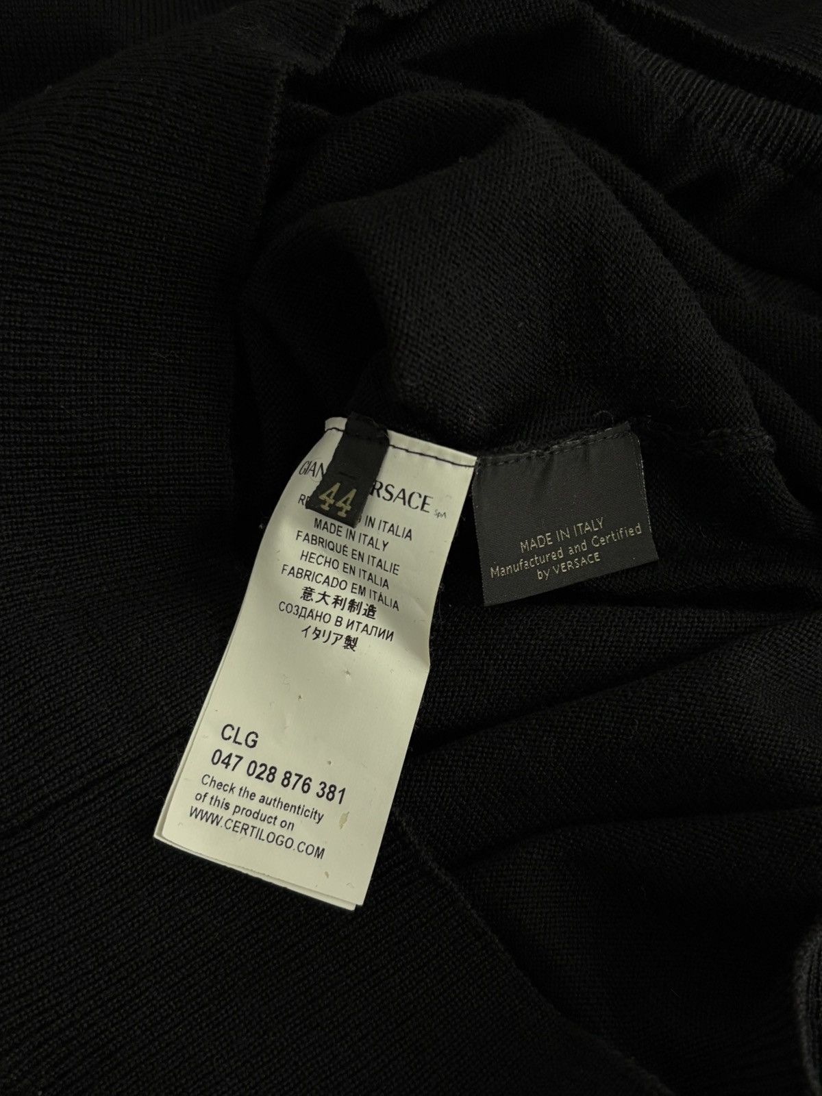 Versace Versace Collection Back Medusa Knitted Sweater Black V-Neck Size US S / EU 44-46 / 1 - 12 Thumbnail