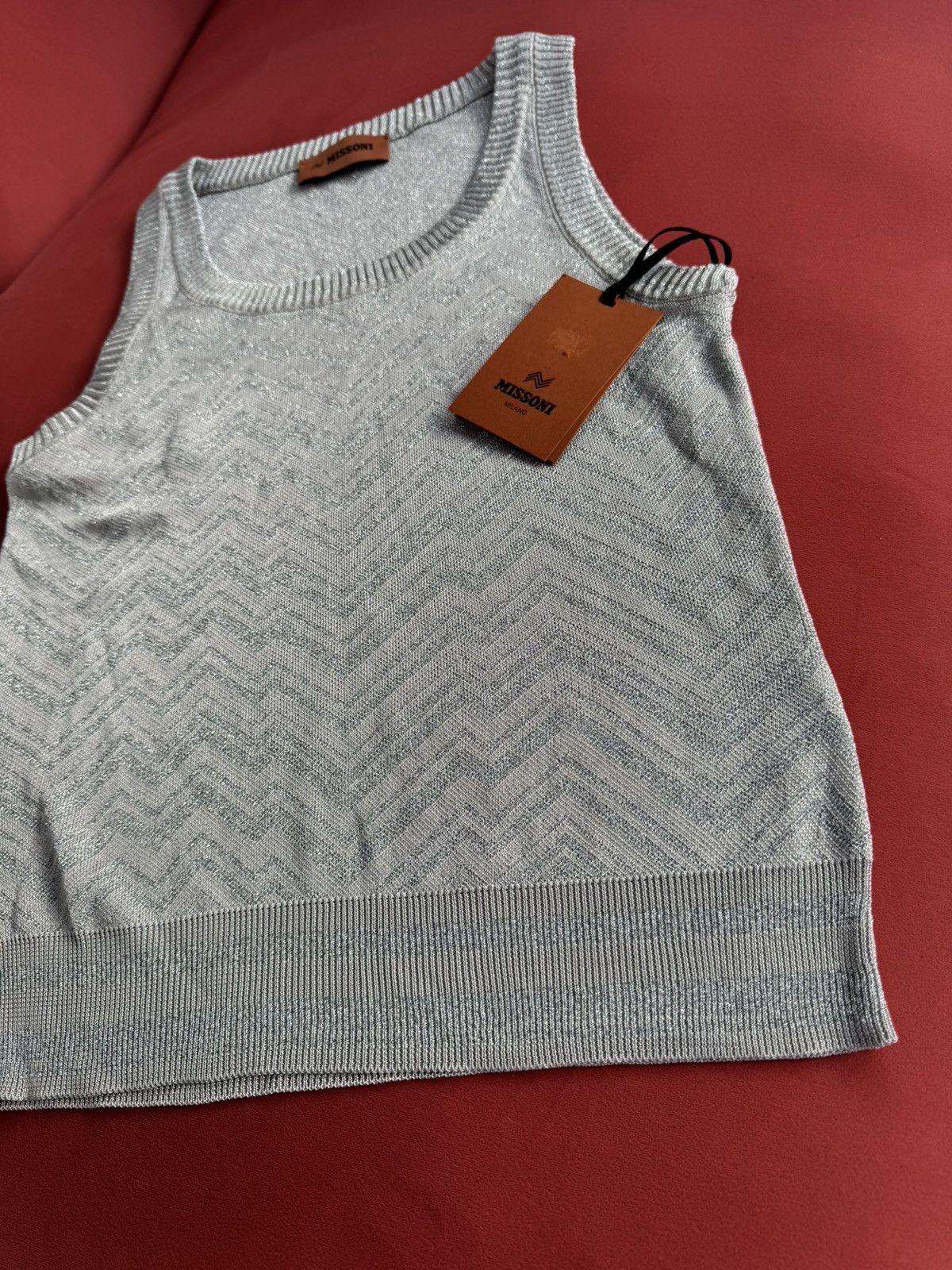 Missoni Missoni chevron NEW camisole, silver, size M Size M / US 6-8 / IT 42-44 - 3 Thumbnail