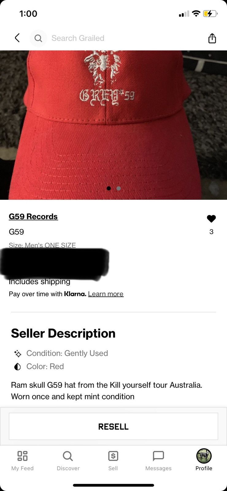 G59 Records G59 Baphomet Hat Size ONE SIZE - 3 Thumbnail