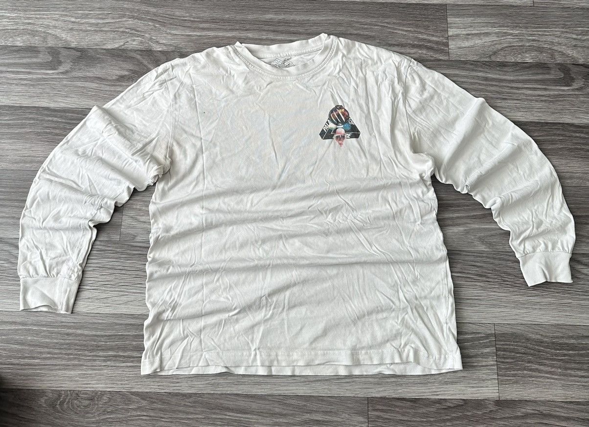 Palace Palace White Snake distressed y2k hype Longsleeve streetwear Size US L / EU 52-54 / 3 - 4 Thumbnail