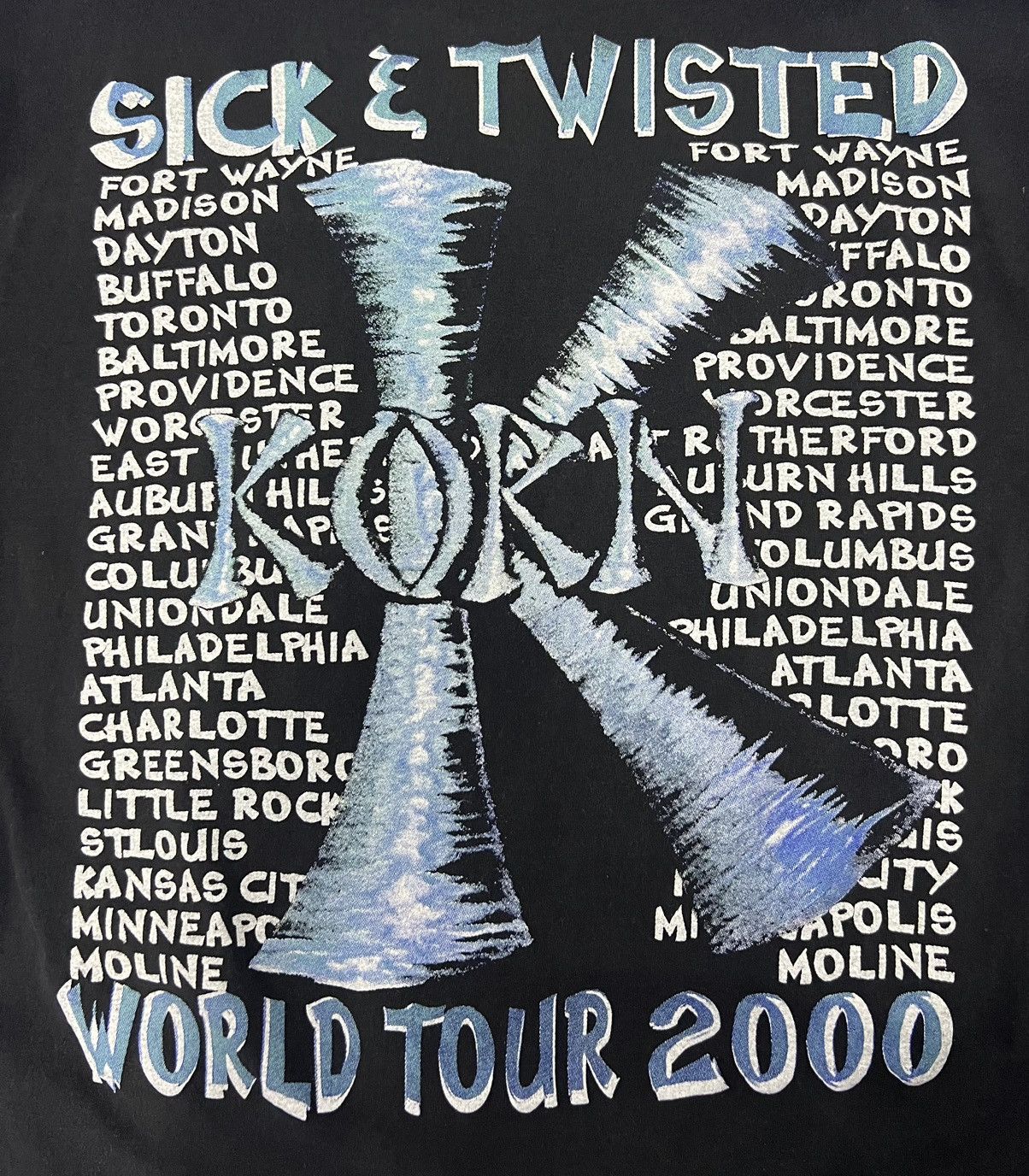 Vintage 2000 Korn Sick & Twisted Tour Band T-Shirt