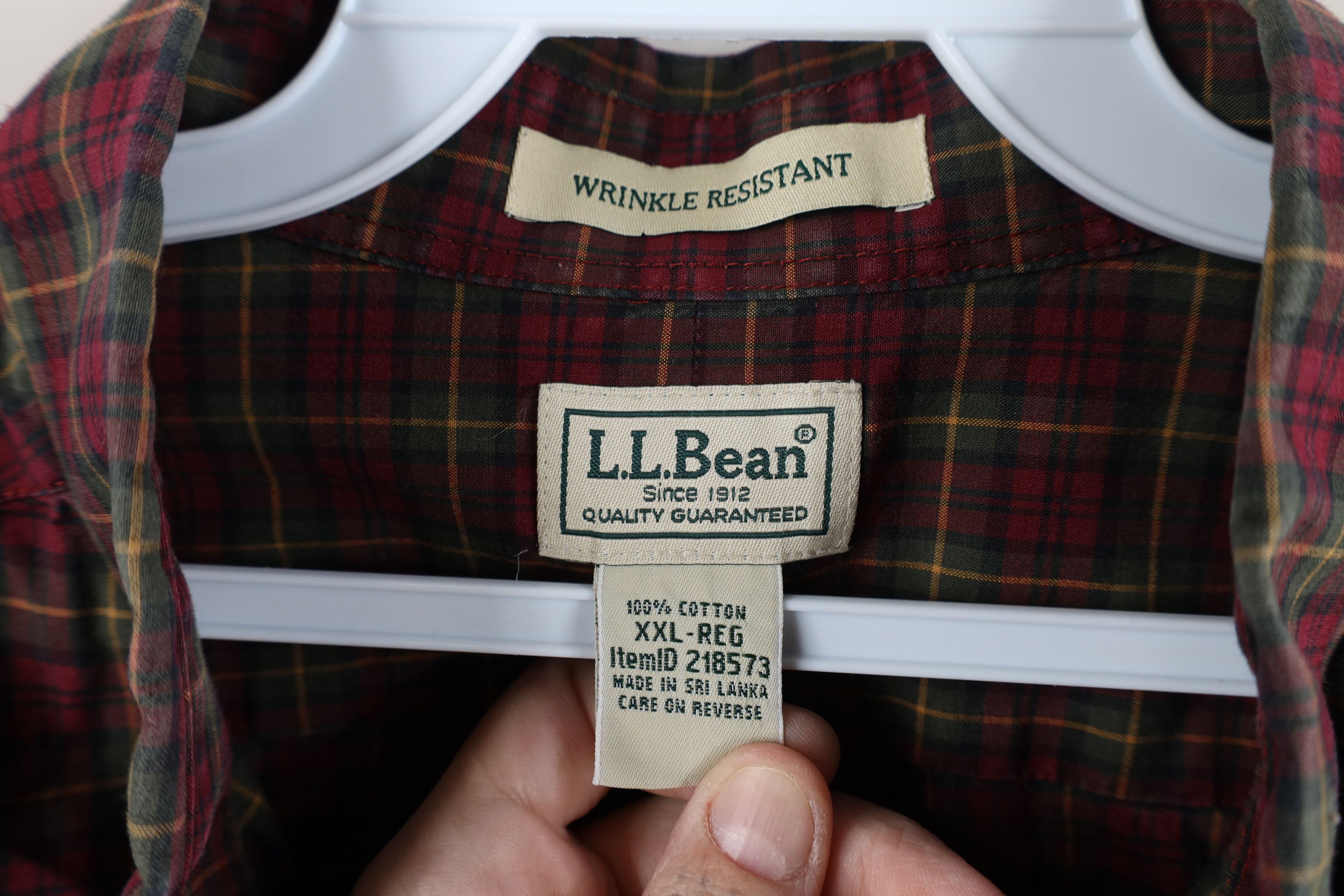 L.L. Bean × Vintage Vintage LL Bean Wrinkle Resistant Collared Button Down Shirt Size US XXL / EU 58 / 5 - 6 Thumbnail