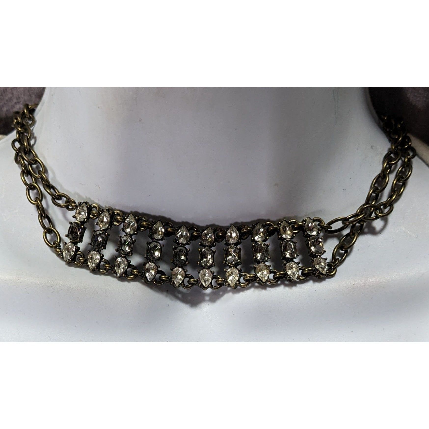 Other Sugarfix Industrial Glam Chain Choker With Clear & Smoky Cry Size ONE SIZE - 2 Thumbnail