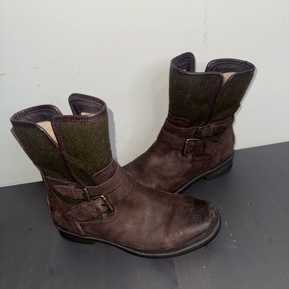 Ugg UGG Simmens Waterproof Leather Wool Double Buckle Strap Boo Size US 6 / IT 36 - 3 Thumbnail