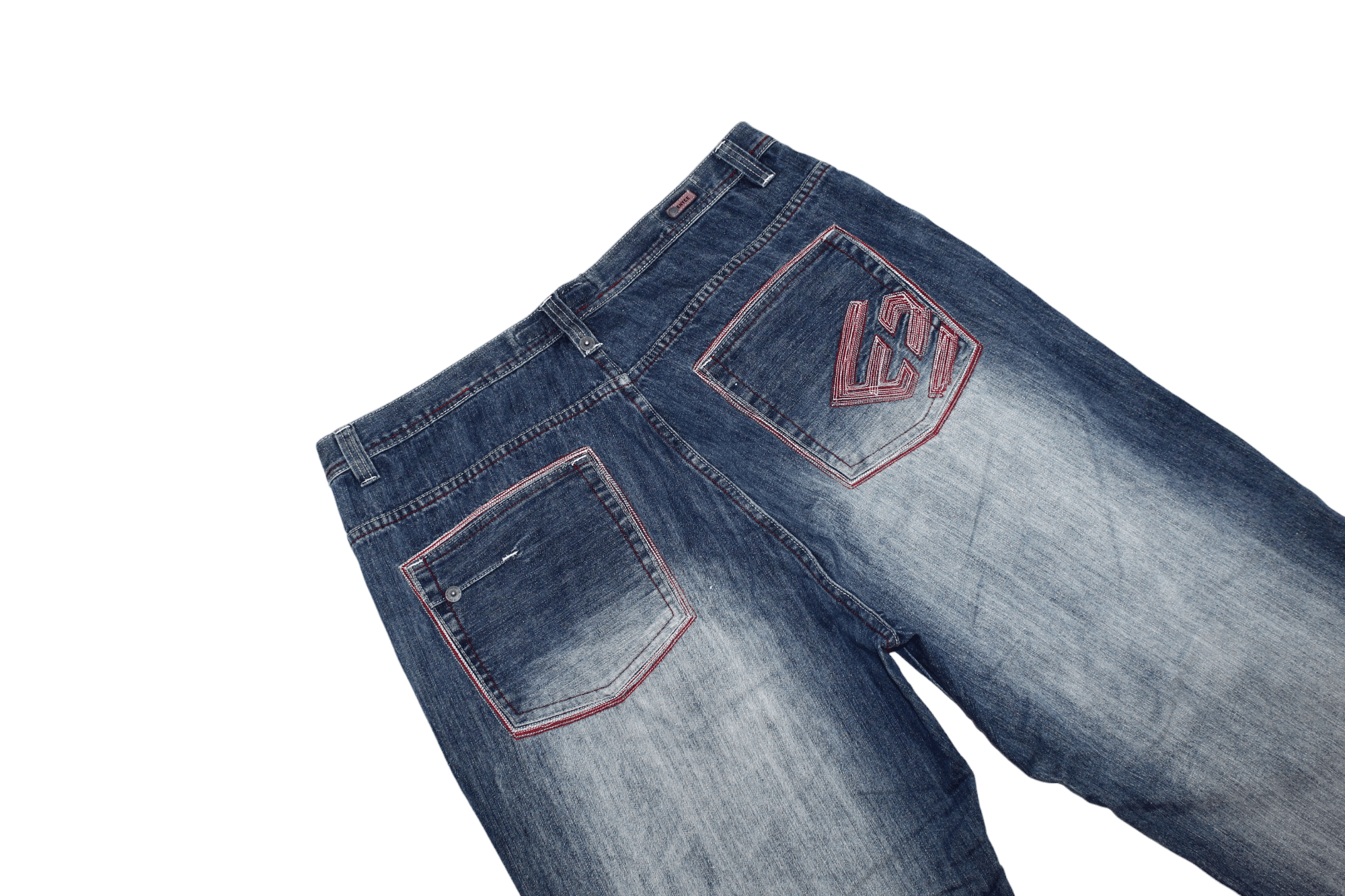 Enyce 🔥90s VTG ENYCE Faded Blue Denim Baggy Rap Jeans Size US 42 / EU 58 - 10 Thumbnail
