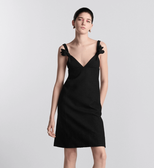 Dior o1w1db11225 451R15 Flared Mini Dress in Black Size XS / US 0-2 / IT 36-38 - 6 Thumbnail