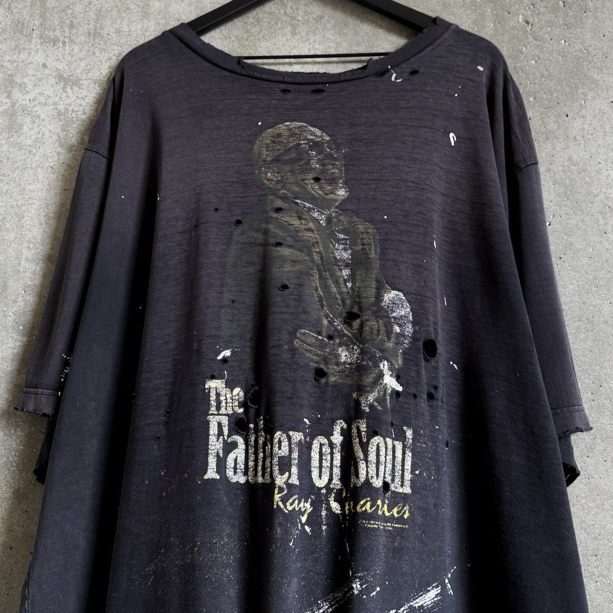 Band Tees × Vintage 90's THRASHED “The Father of soul” Ray Charles T-shirt Size US XXL / EU 58 / 5 - 1 Thumbnail