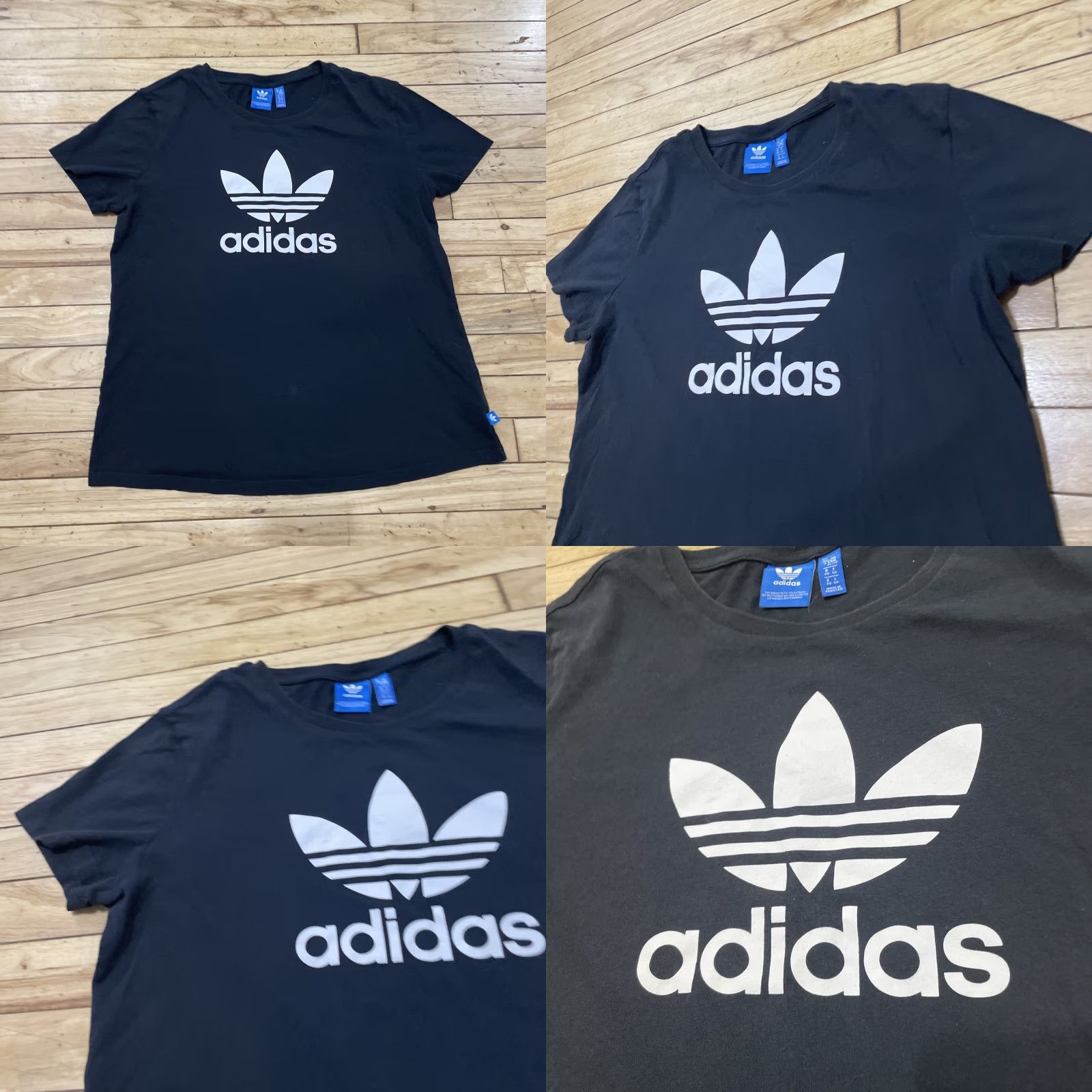 Adidas VINTAGE ADIDAS T Shirt XL Womens Black White Skater Trefoil Logo Sewn Tag Y2k Vtg Tee Size XL / US 12-14 / IT 48-50 - 10 Thumbnail