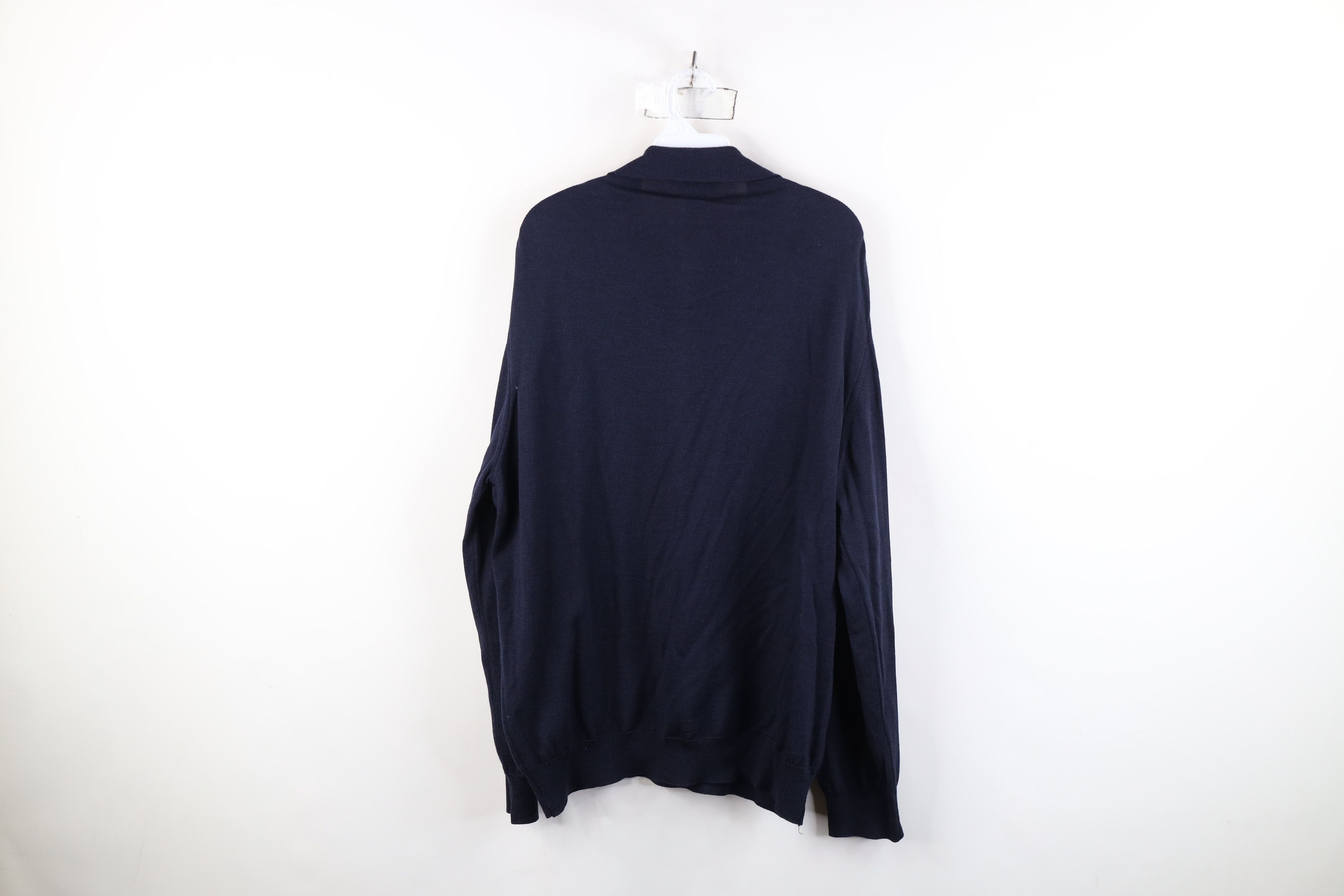 Brooks Brothers Vintage Brooks Brothers Blank Merino Wool Knit Polo Sweater Size US XL / EU 56 / 4 - 12 Thumbnail