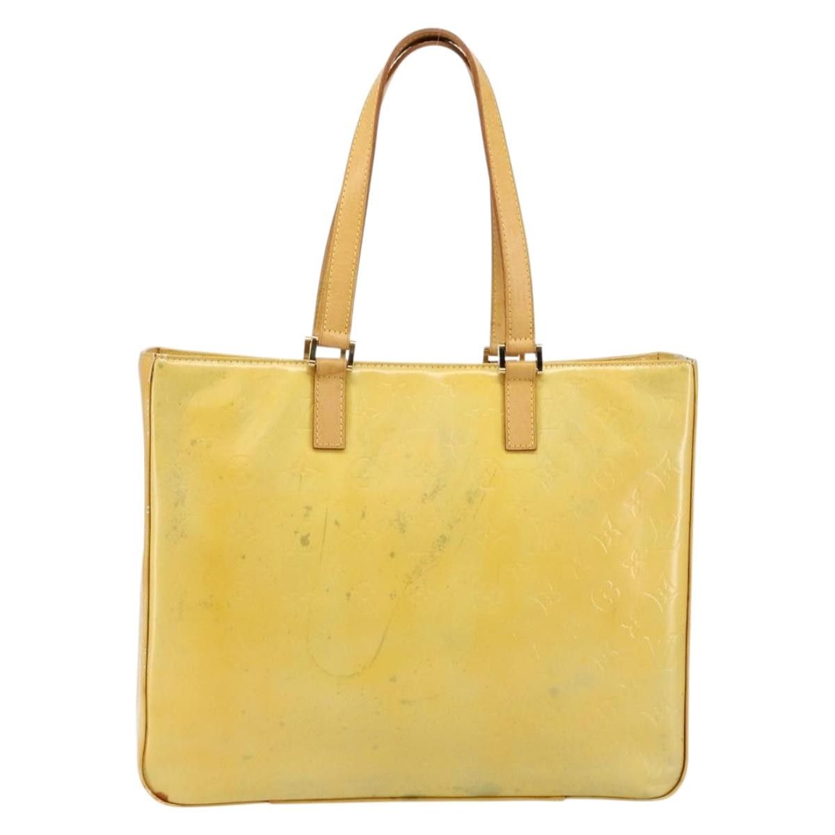 Louis Vuitton LOUIS VUITTON Monogram Vernis Columbus Tote Bag Gris M91028 Size ONE SIZE - 2 Thumbnail
