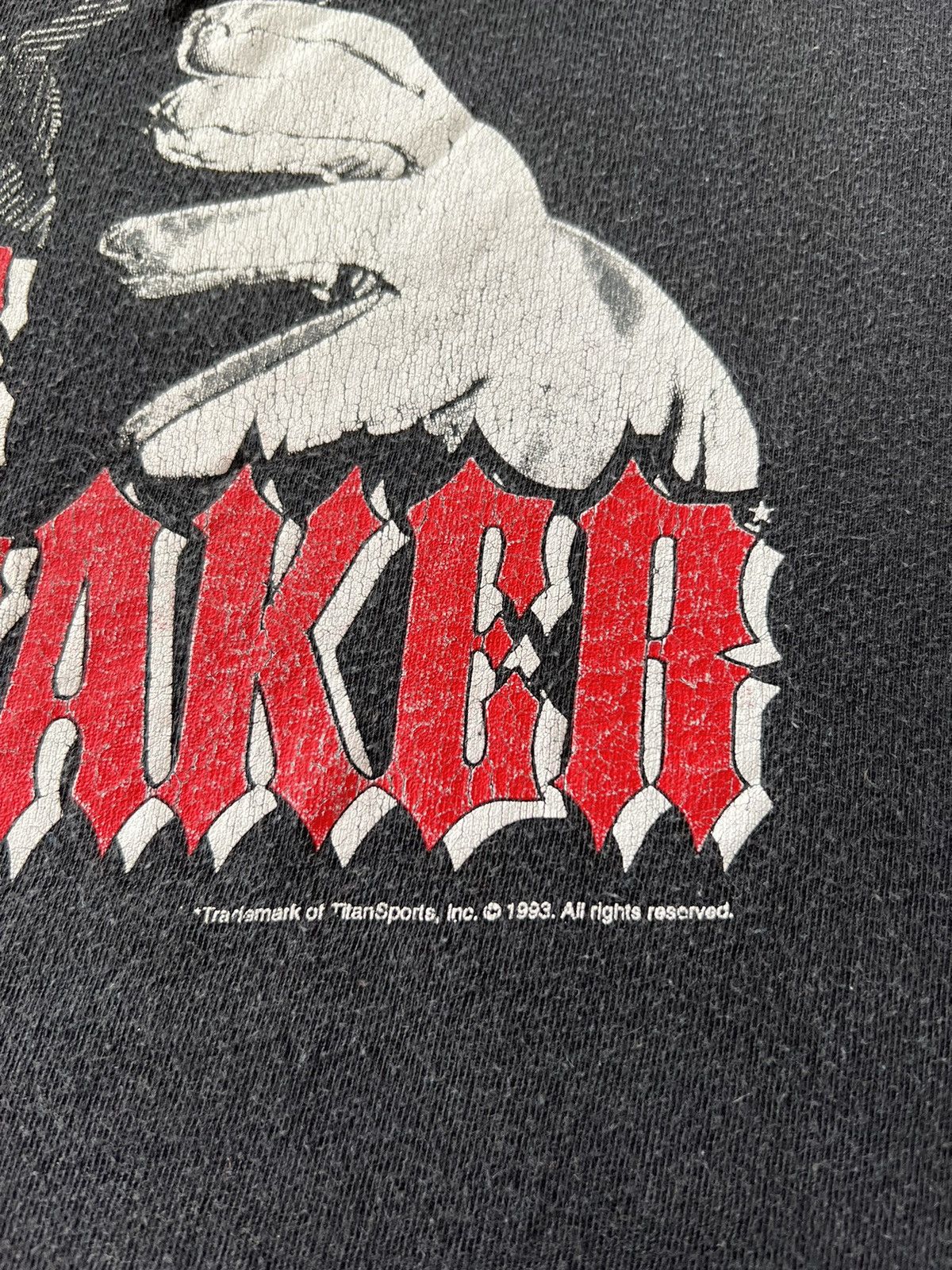 WWE Vintage 1993 The Undertaker WWF WWE Black T-shirt Size US L / EU 52-54 / 3 - 6 Thumbnail