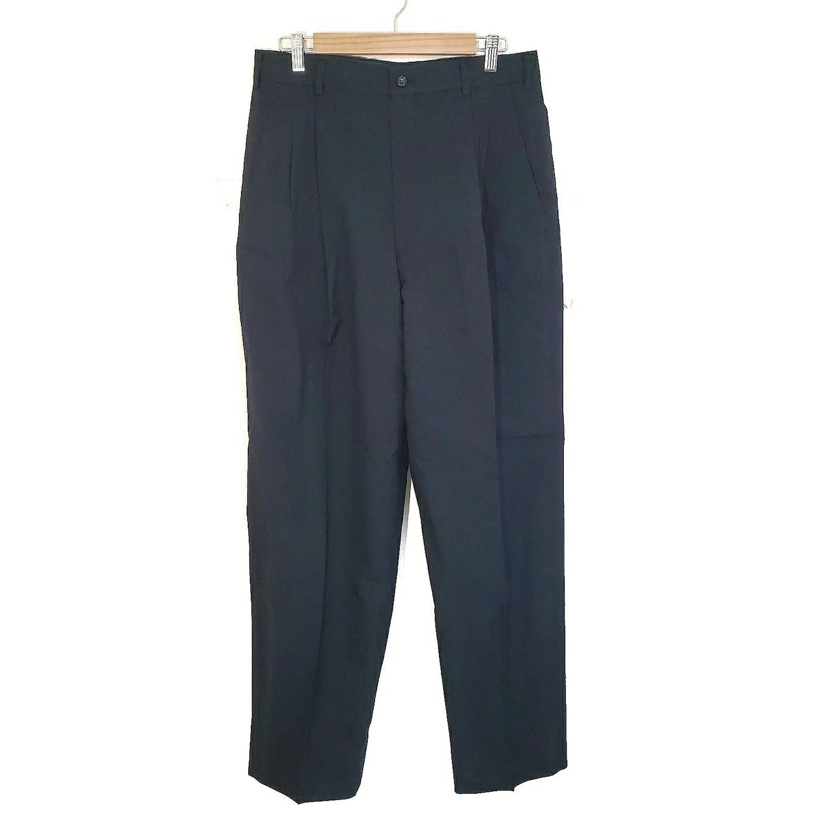 Comme des Garcons Homme Plus Casual Pants full length 1 tuck plain zip fly wool Dark Navy Size US 30 / EU 46 - 1 Thumbnail