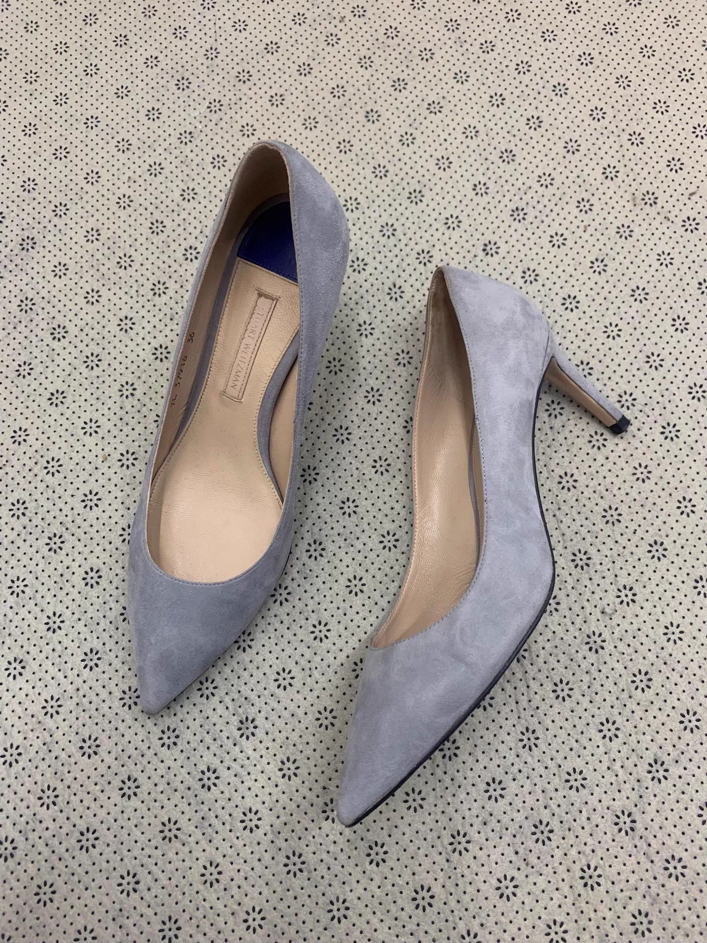 Stuart Weitzman STUART WEITZMAN Blue-Purple Suede Heels 36 Size US 5.5 / IT 35.5 - 2 Thumbnail
