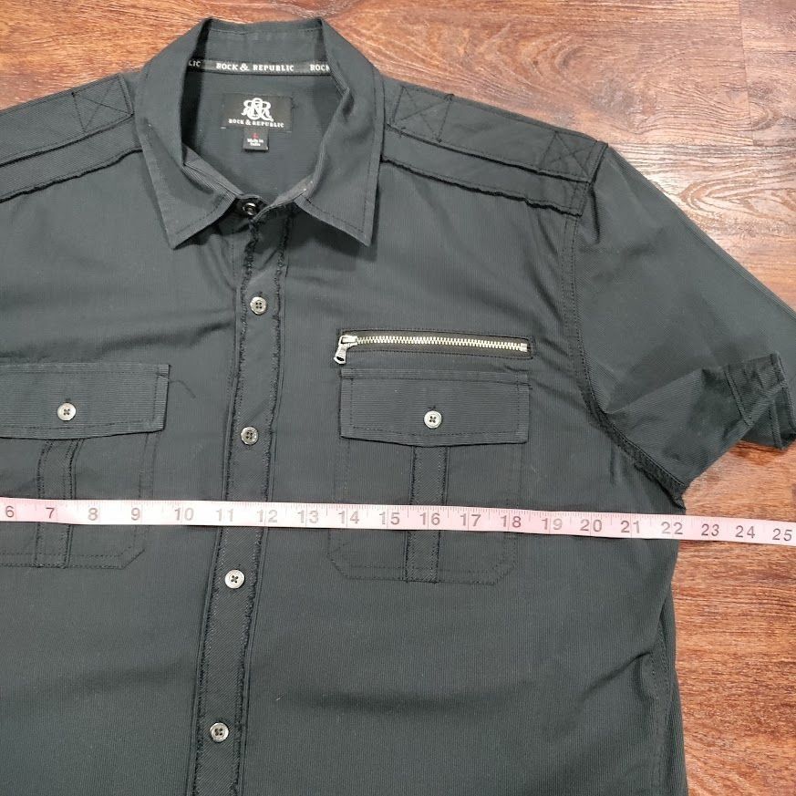 Rock & Republic Rock & Republic Downtown Cool Iconic Button Front Shirt Navy Size US L / EU 52-54 / 3 - 10 Thumbnail