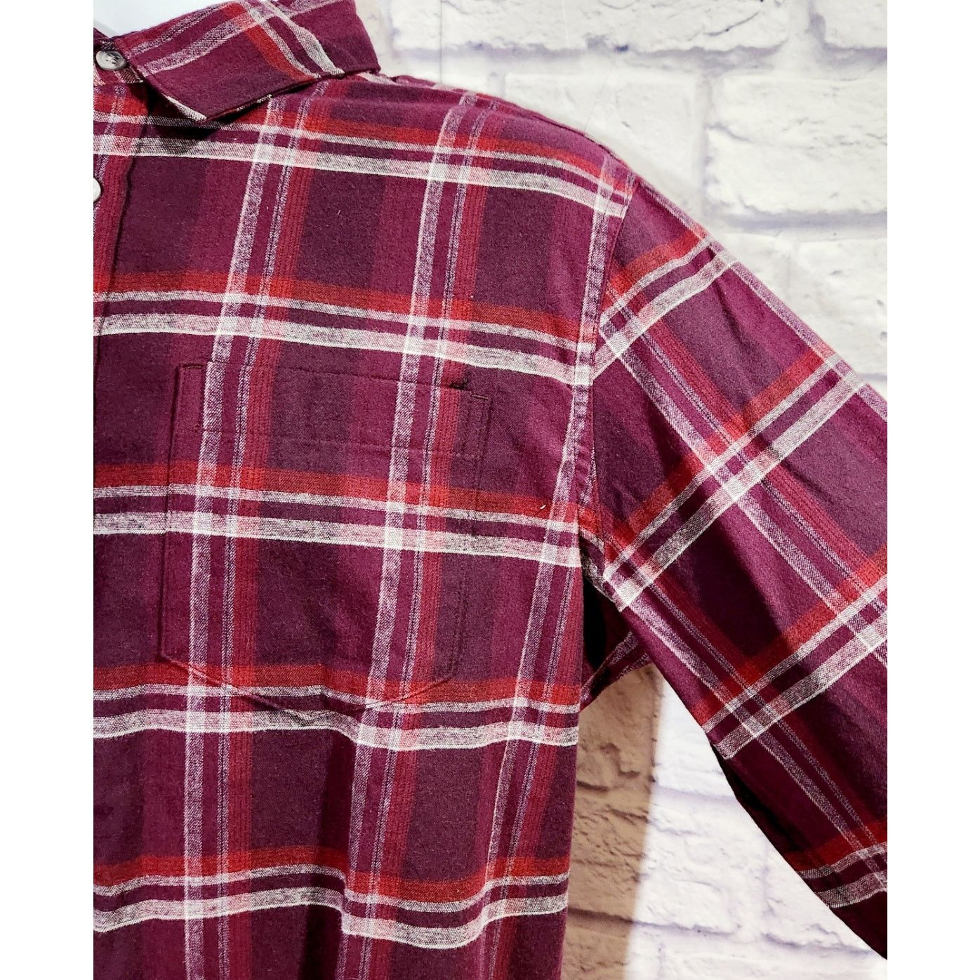Apt. 9 Apt 9 Burgundy Plaid Button Up Shirt Medium New With Tags Size US M / EU 48-50 / 2 - 2 Thumbnail