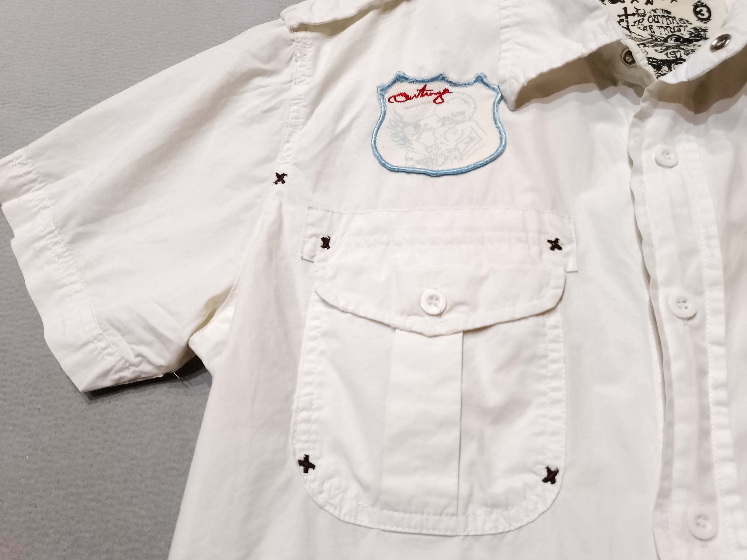 Other Outrage Tattoo Series White Short Sleeve Shirt Size M Size US M / EU 48-50 / 2 - 7 Thumbnail