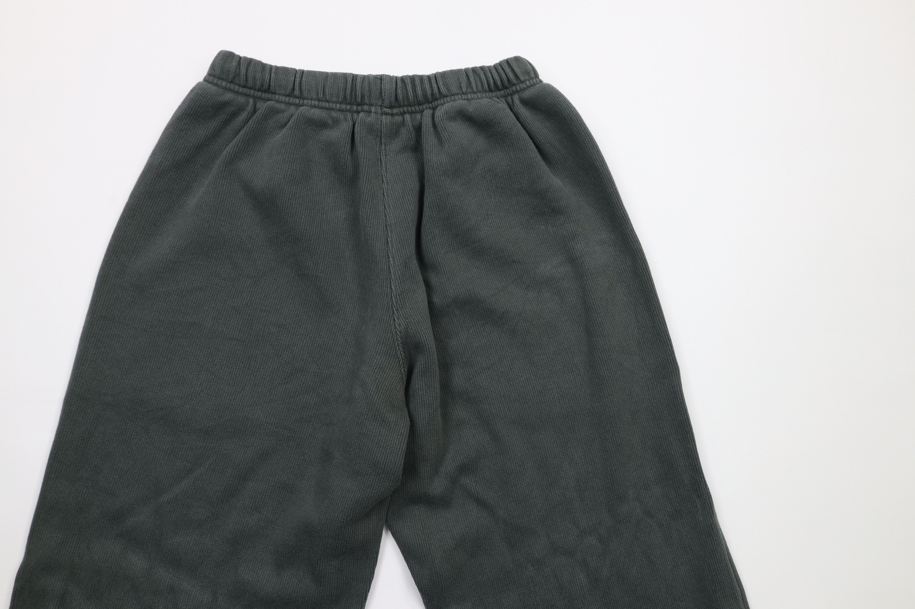 Nike × Vintage Vintage Nike Mini Swoosh Flared Capris Sweatpants Green Size 22" - 8 Thumbnail