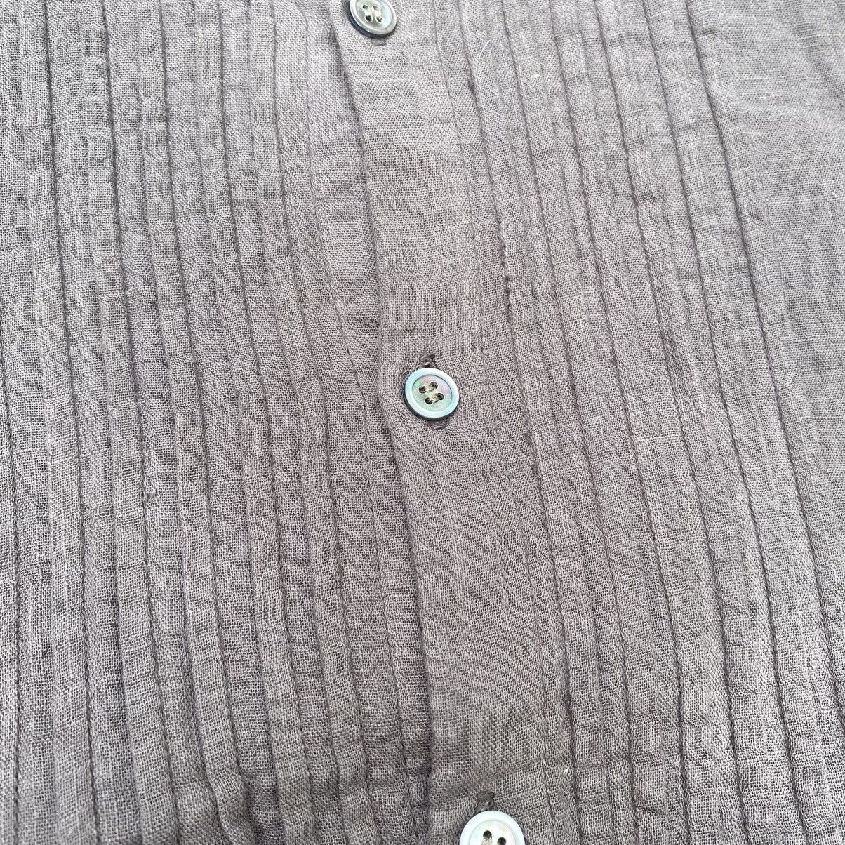 Issey Miyake Plantation Brown Pintuck Peplum Blouse. Size M / US 6-8 / IT 42-44 - 9 Thumbnail