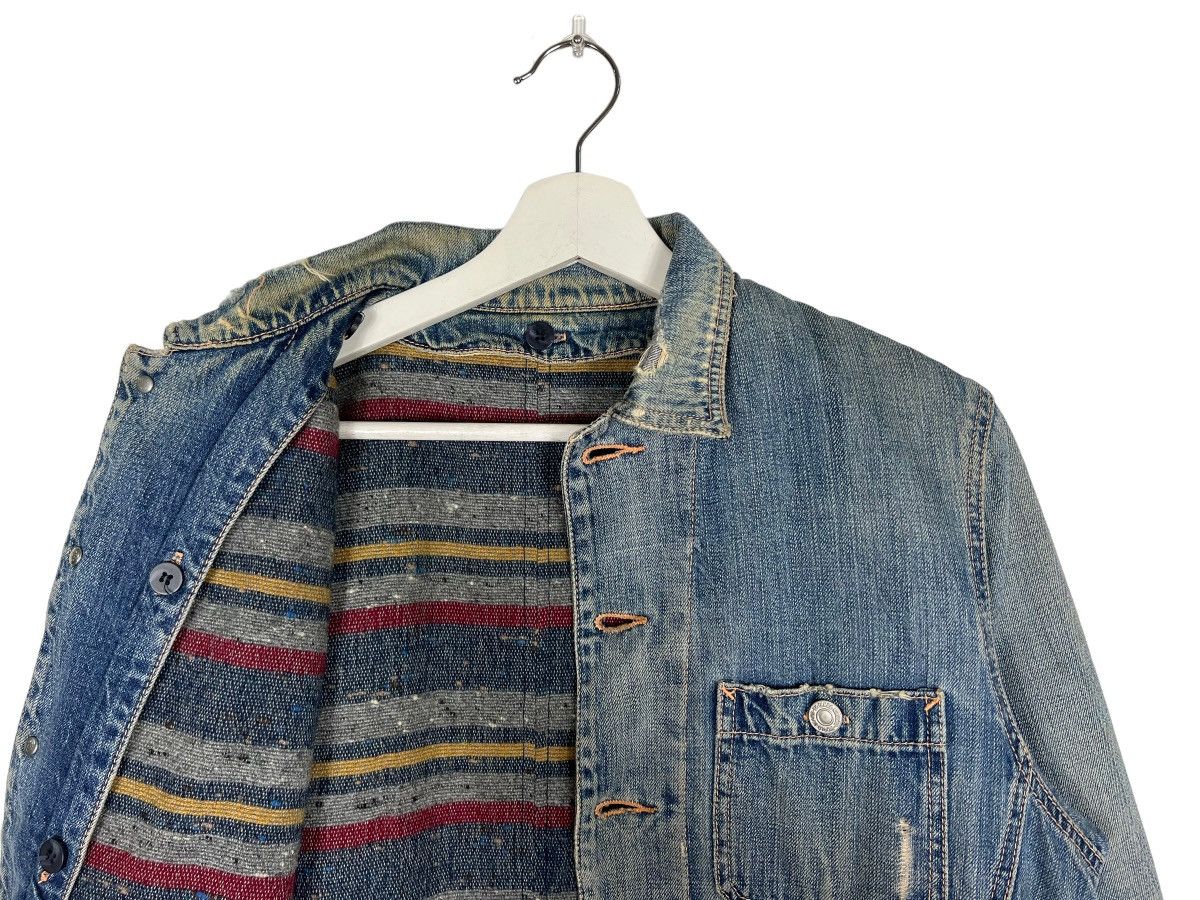Blue Blue Japan × Takeo Kikuchi × Tornado Mart 🔥 TAKEO KIKUCHI DYED DENIM CHORE JACKET Size US M / EU 48-50 / 2 - 10 Thumbnail