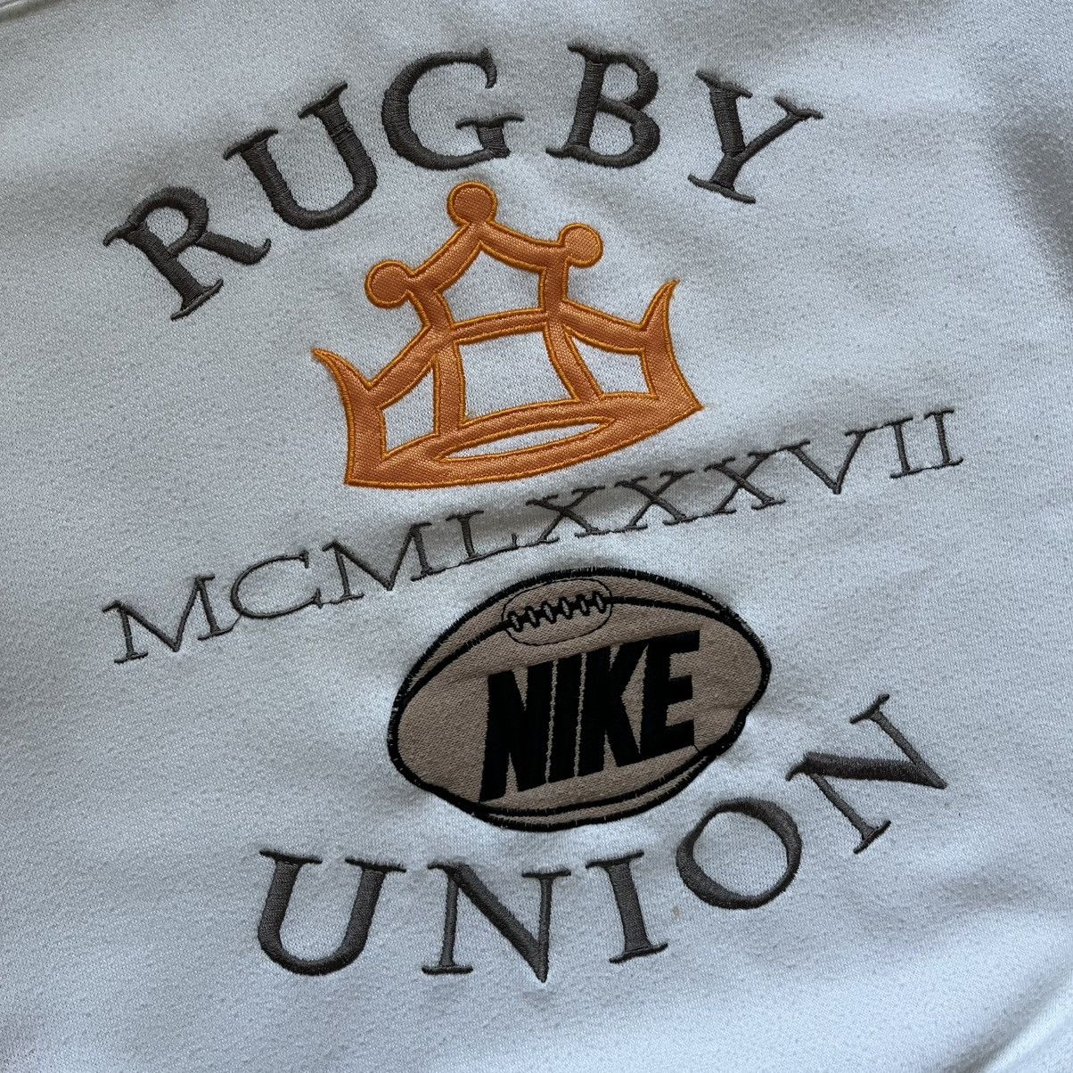 Nike × Vintage Vintage Nike Rugby MCML Union sweatshirt Size US M / EU 48-50 / 2 - 3 Thumbnail