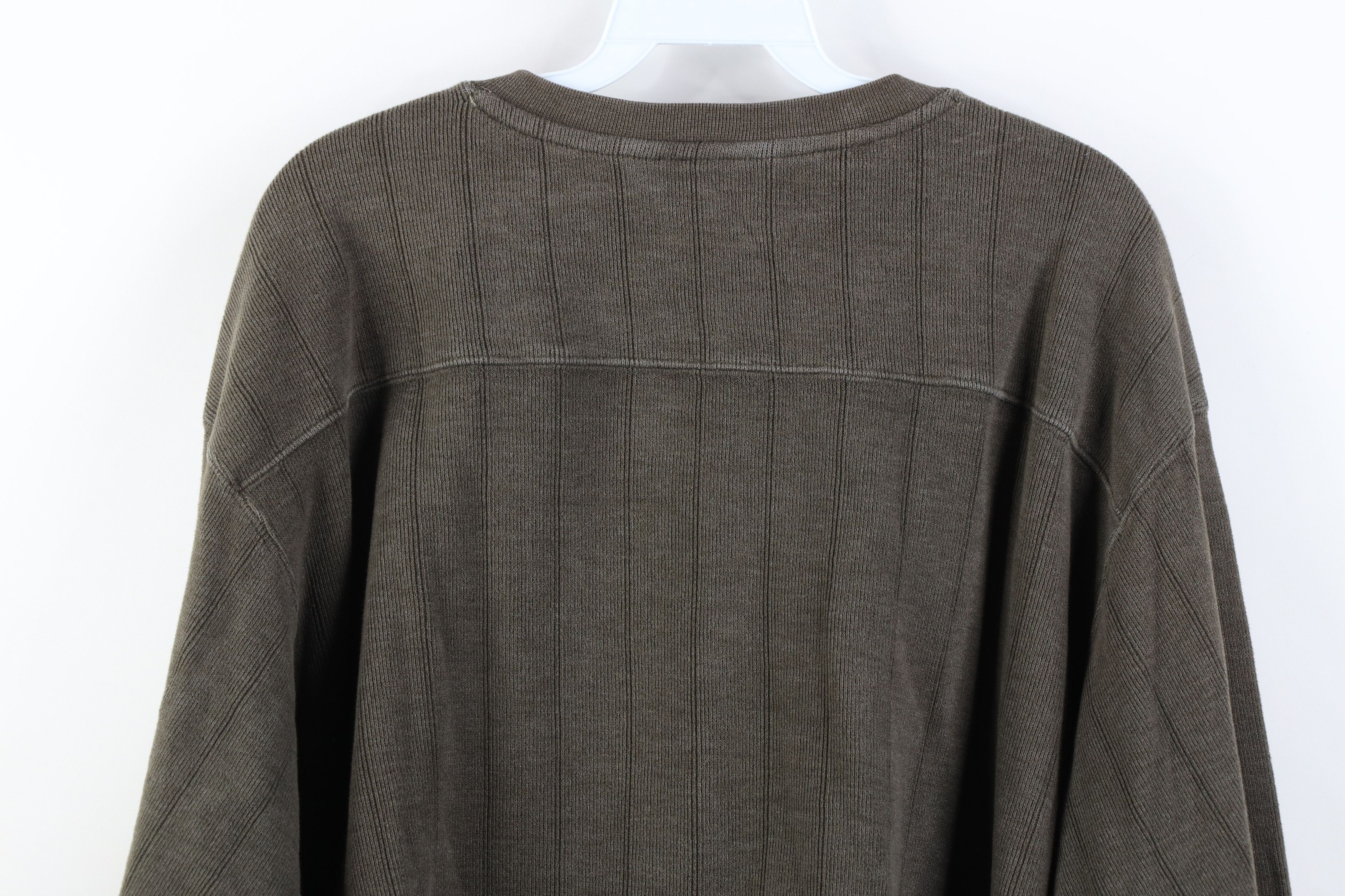 Columbia Vintage 90s Columbia Ribbed Knit Long Sleeve T-Shirt Brown Size US XXL / EU 58 / 5 - 12 Thumbnail