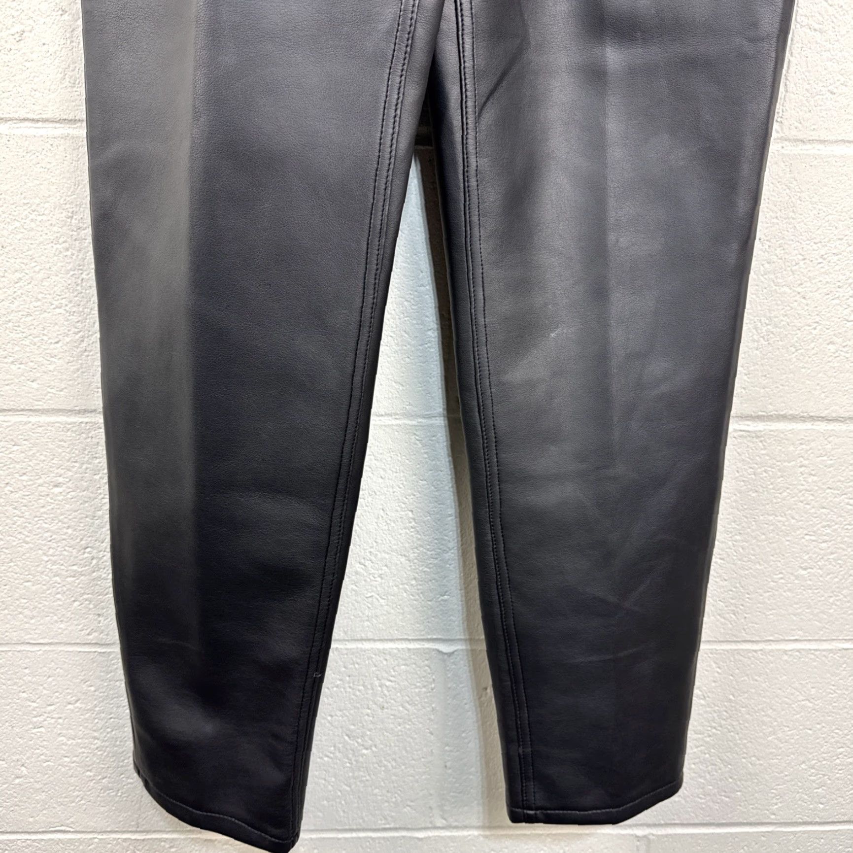 Vintage Morbid Threads Pants Mens 34x34 Black Faux Leather Vinyl Slim Straight Chino Punk Gothic Emo Casual Party/Cocktail Birthday Mens Size US 34 / EU 50 - 6 Thumbnail